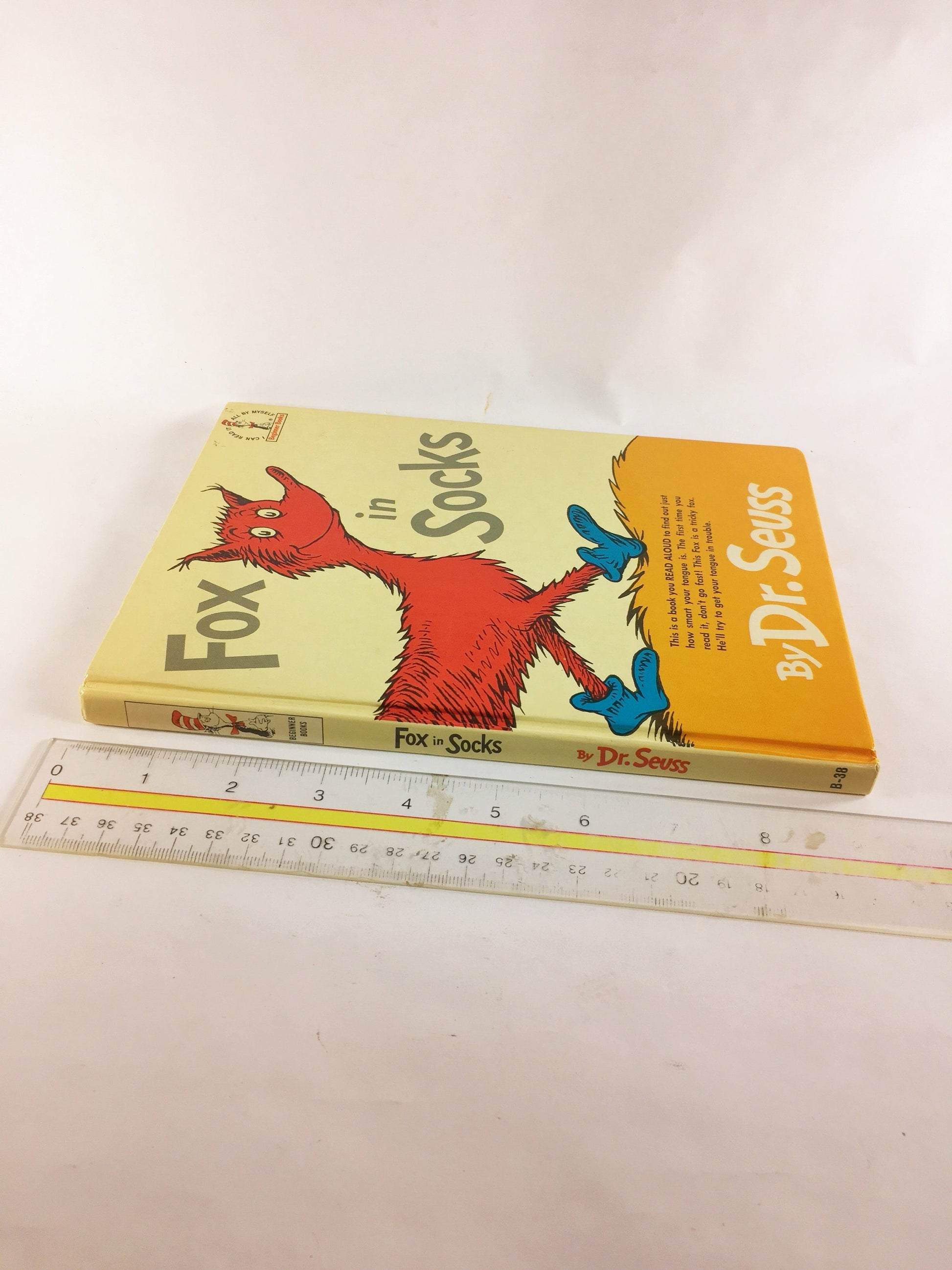 Fox in Socks by Dr Seuss EARLY PRINTING Vintage Beginner Reader book Random House. Easter Collector gift