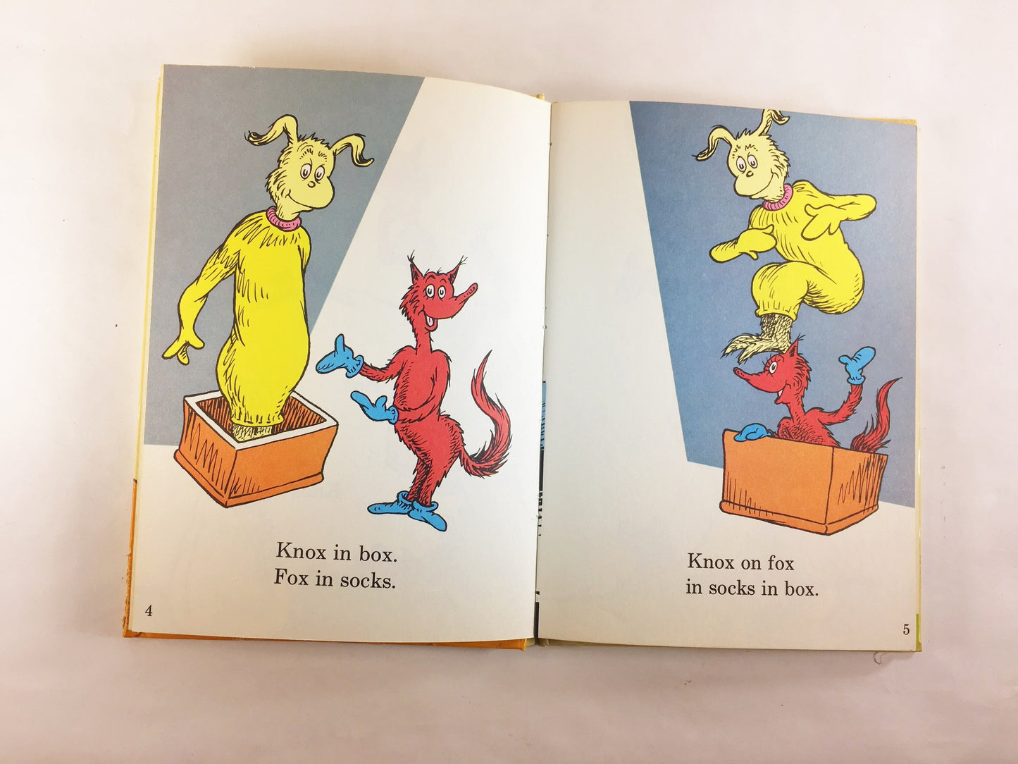 Fox in Socks by Dr Seuss EARLY PRINTING Vintage Beginner Reader book Random House. Easter Collector gift