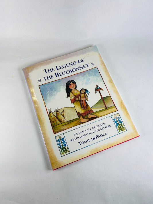 SIGNED Legend of the Bluebonnet by Tomie Depaola. Old Tale of Texas. Vintage book circa 1983. Tale of the origin of the bluebonnet. Children