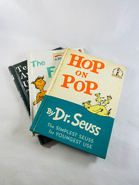 1960s Dr Seuss vintage Beginner I Can Read books Hop on Pop, Ten Apples, Foot Book Theo LeSieg