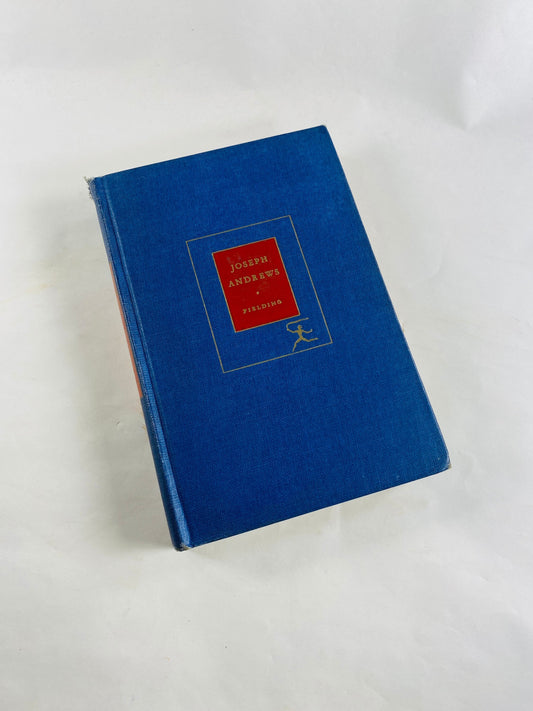 1939 History and Adventures of Joseph Andrews vintage book marks the beginning of Henry Fielding's career as a serious novelist Blue decor
