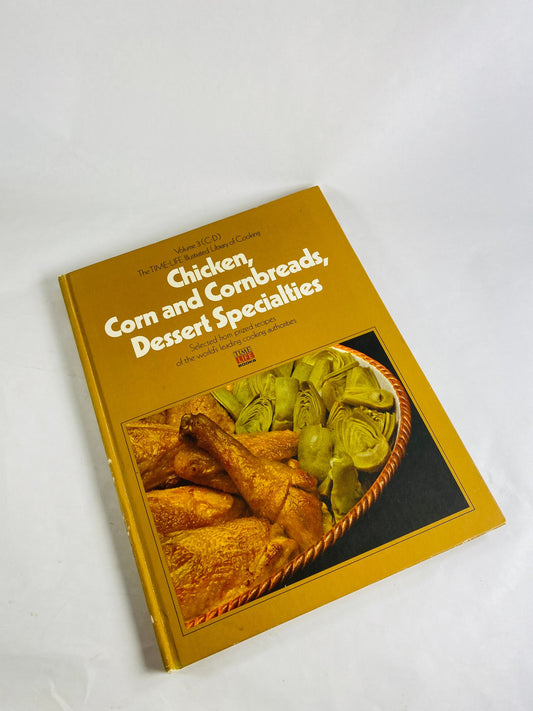 Cast iron Chicken & Cornbread Cookbook Retro Southern recipes and desserts. Time Life cooking
