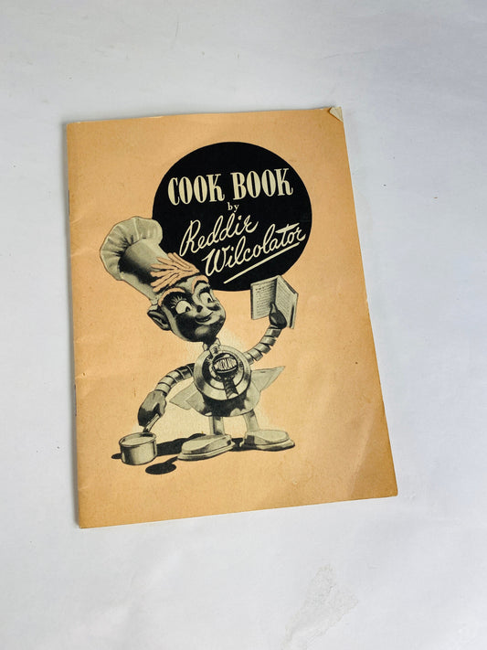 1950 Wilcolator Vintage cookbook & oven guide book Paperback manual stove oven retro kitchen