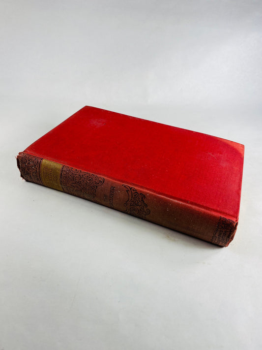 James Fenimore Cooper Deerslayer circa 1900 red vintage book with gold embossing The New Columbus Series First War-Path