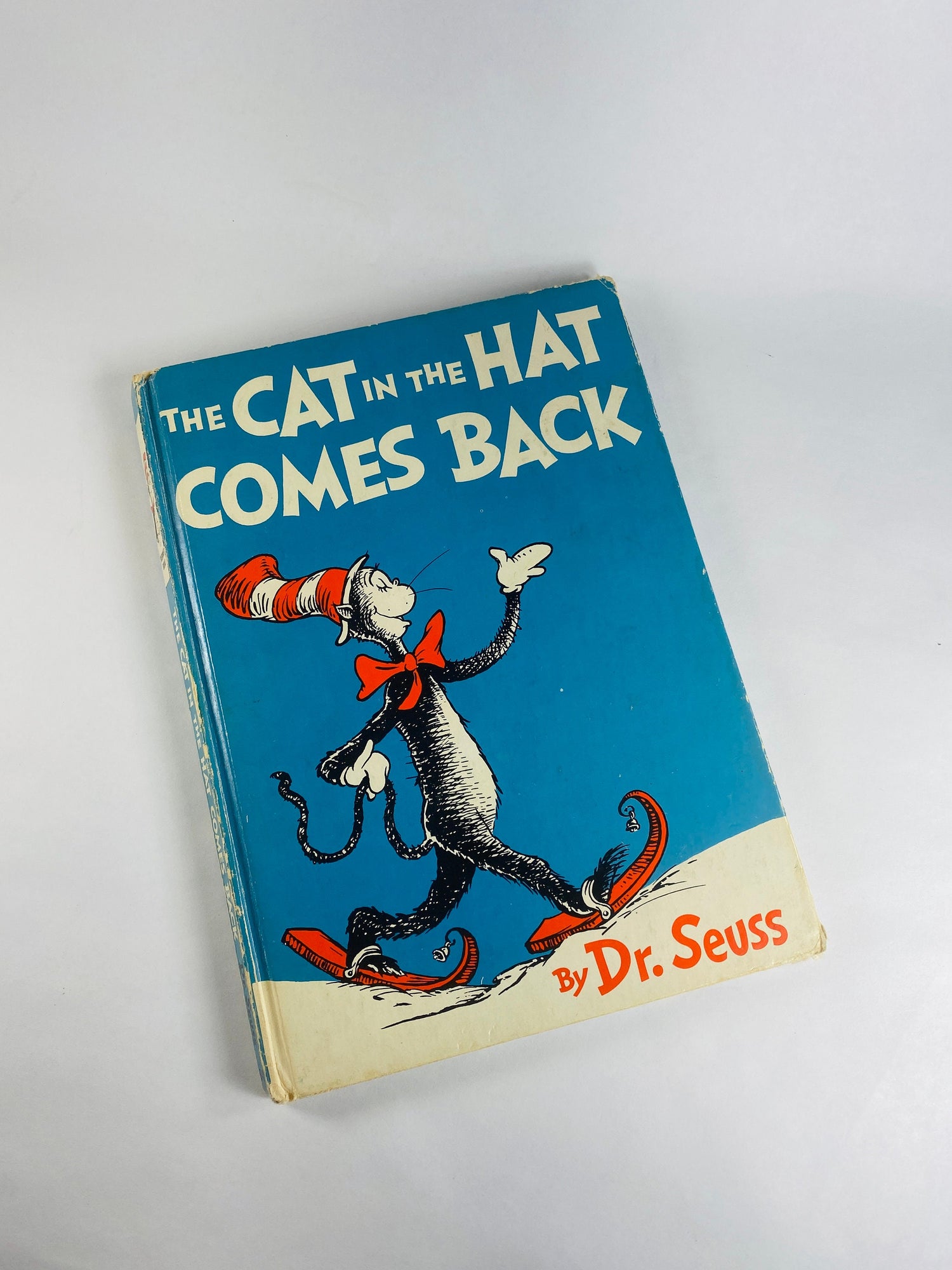 FIRST EDITION Dr Seuss Cat in the Hat Comes Back Vintage collectible book pictoral boards circa 1958.