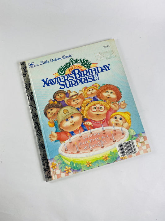 Cabbage Patch Kids vintage Little Golden Book 1980s stocking stuffer Xavier’s Birthday Surprise