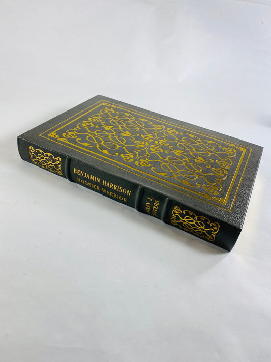 1960 Benjamin Harrison vintage Easton Press book by Hoosier Warrier US President GORGEOUS brown leather, gold History Father's Day gift