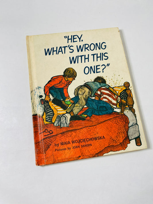 1969 What's Wrong with This One by Maia Wojciechowska Vintage Weekly Reader book about brothers trying to help father find a new wife