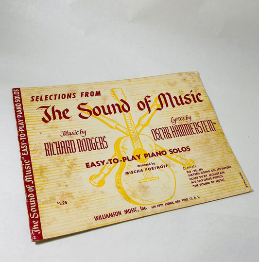1959 Sound of Music Julie Andrews movie piano selections ORIGINAL music by Rodgers & Hammerstein score