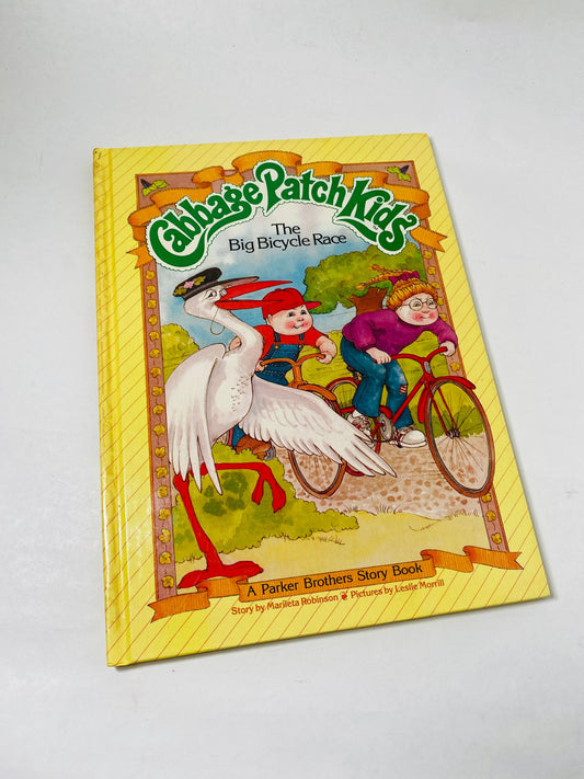 Cabbage Patch Kids The Big Bicycle Race vintage book by Marileta Robinson circa 1984 GenX bookshelf decor gift