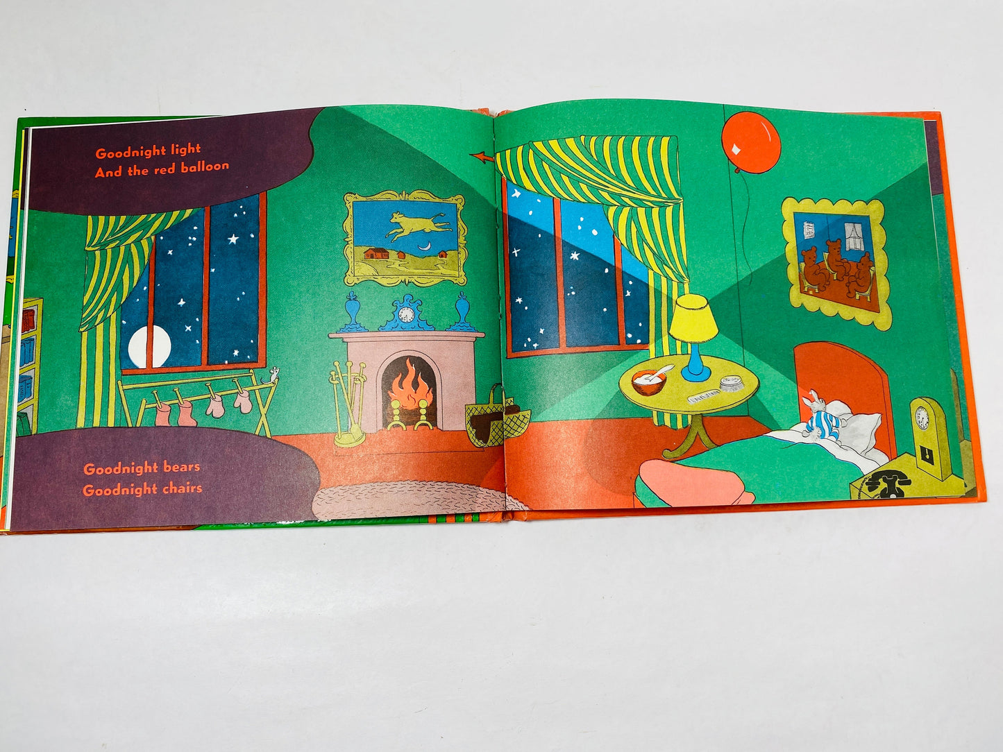 Goodnight Moon by Margaret Wise Brown EARLY PRINTING vintage book circa 1947 Beautiful story illustrated by Clement Hurd