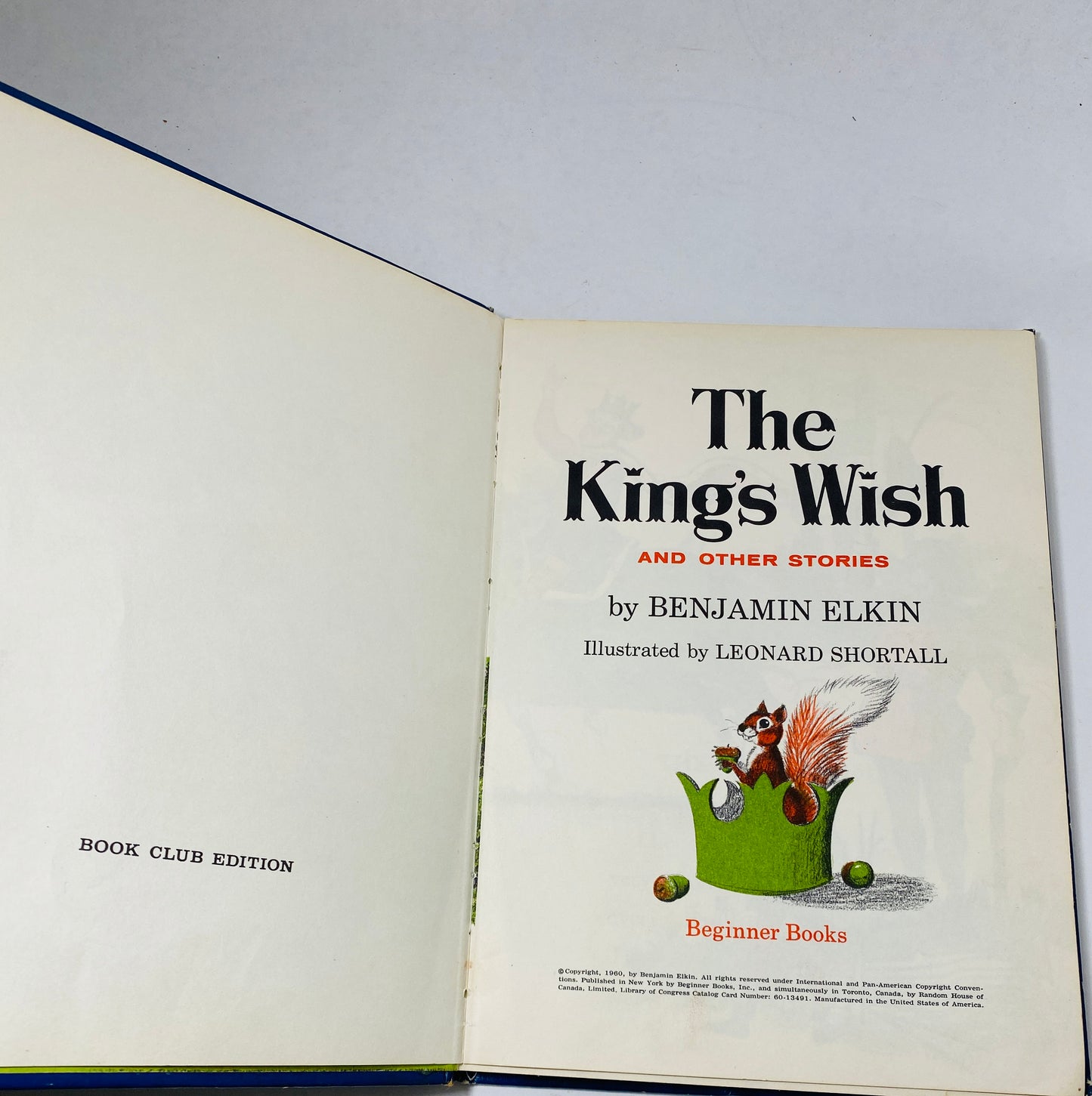 King's Wishvintage book circa 1960 by Benjamin Elkin BCE Leonard Shortall Dr Seuss Beginner Books Children gift