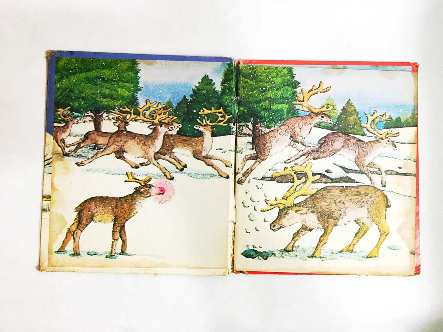 Rudolph the Red Nosed Reindeer Golden Tell a Tale Little Golden Book. LGB. Little Golden Book Classic.