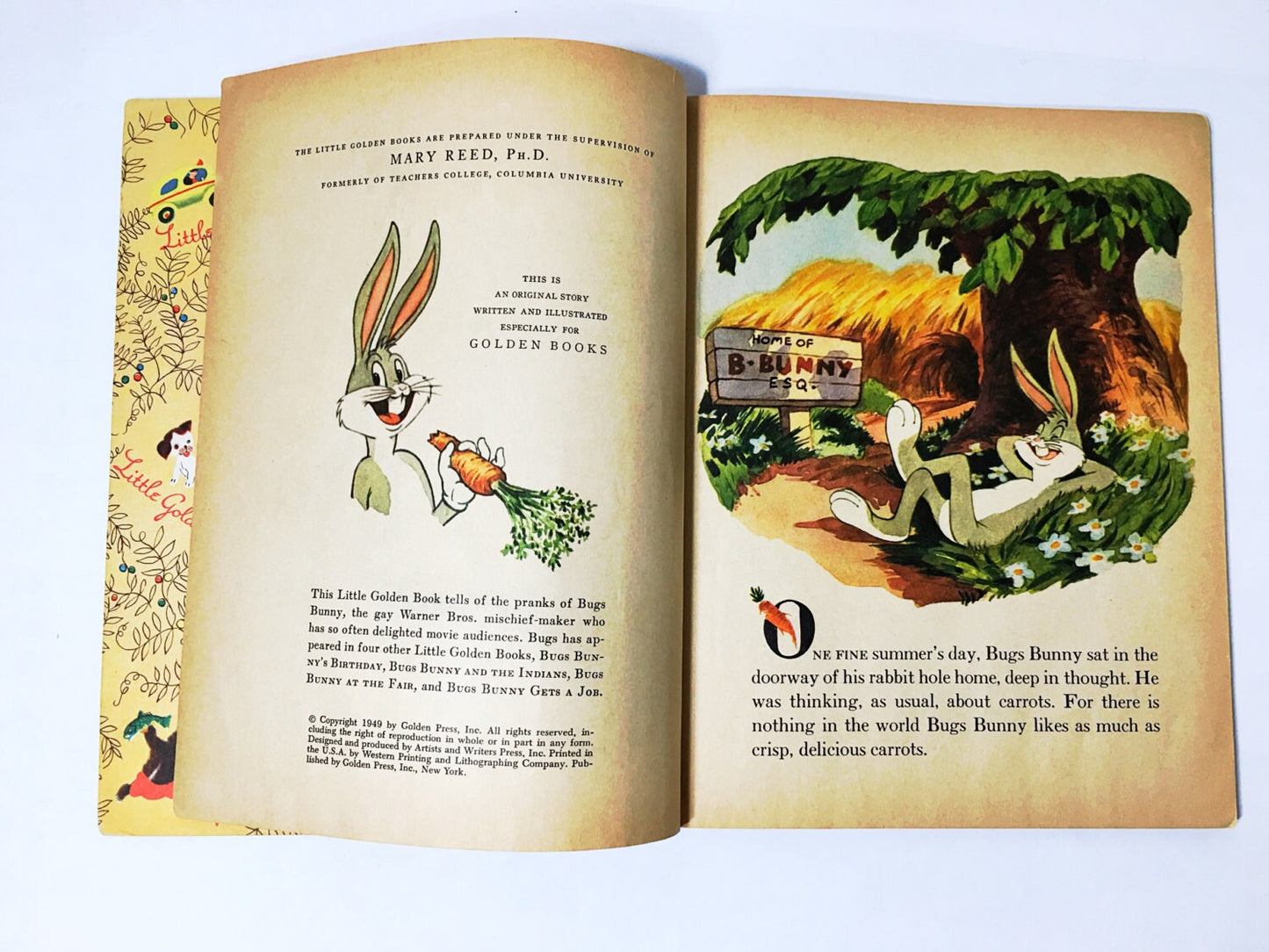 Bugs Bunny 1949 Little Golden Book. FIRST EDITION Vintage 1940s Looney Tunes