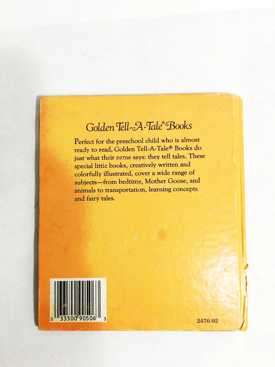 1976 My Little Book of Cats Golden Tell a Tale Book Little Golden Book Yellow kitten kitty vintage children's book