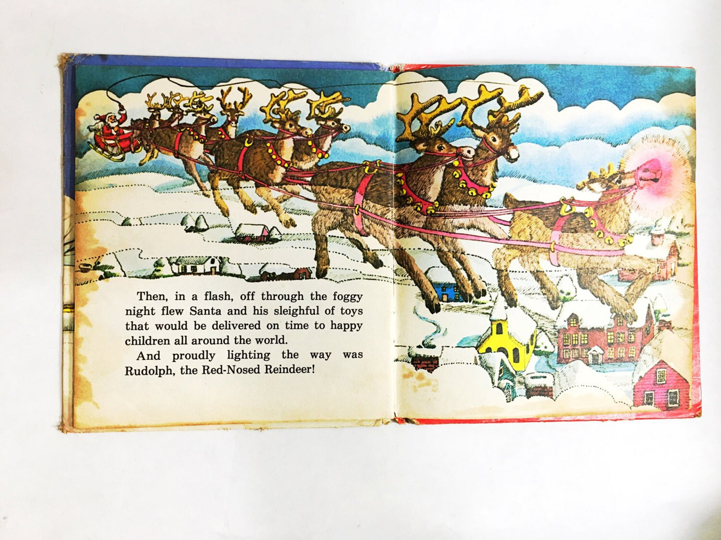 Rudolph the Red Nosed Reindeer Golden Tell a Tale Little Golden Book. LGB. Little Golden Book Classic.