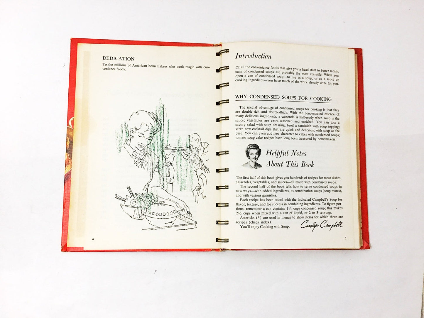 A Campbell's Cookbook. Cooking with Soup. Rare & Collectible Cookbook Red retro cookbook. Book lover gift. Andy Warhol