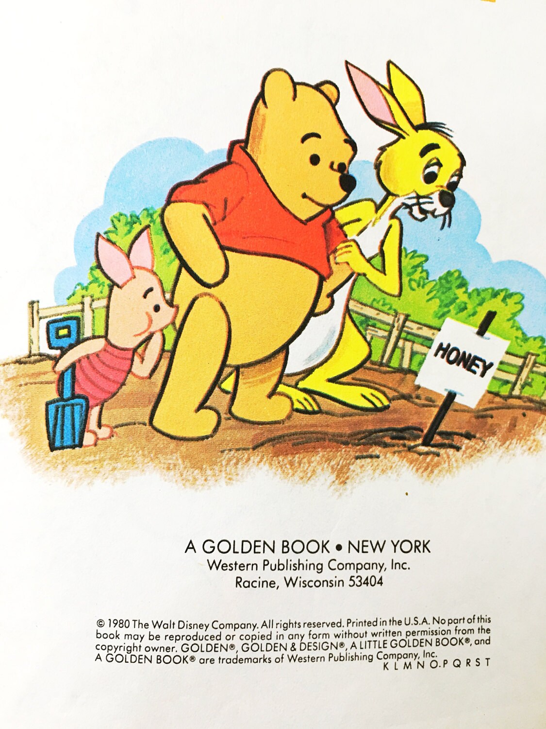 Winnie the Pooh and the Honey Patch book. Vintage Little Golden Book. LGB. 101-54. Walt Disney. Retro Children's vintage book. Gift