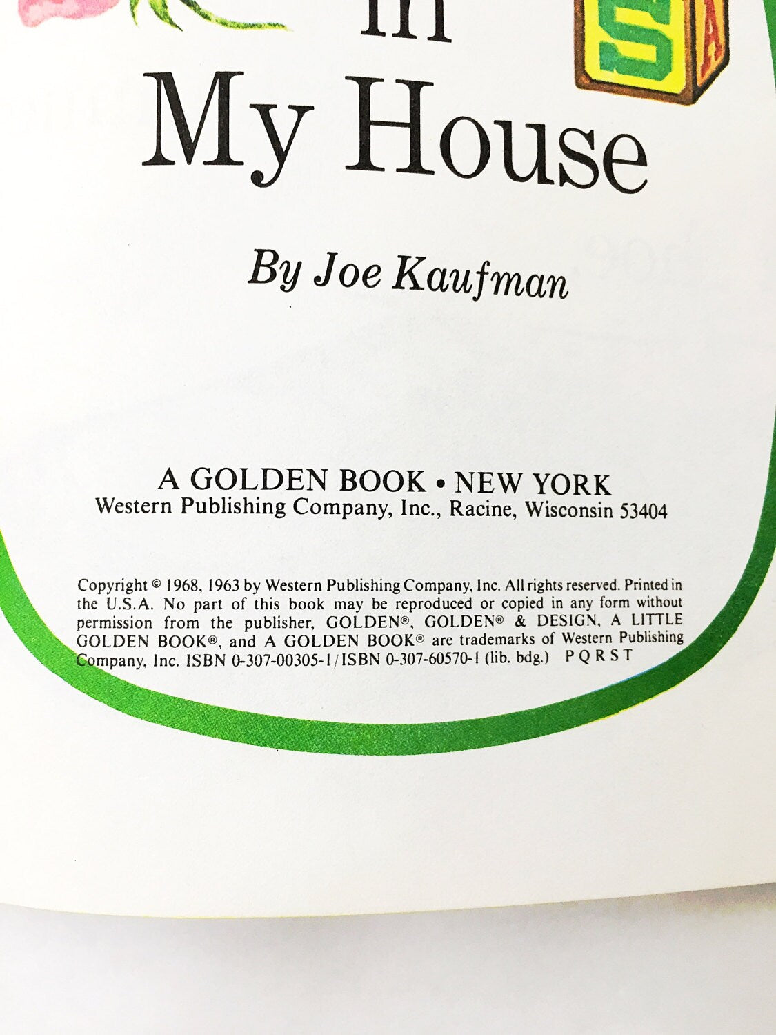 Things in my house book. Little Golden Book. LGB. hardback children's book. Joe Kaufman. Vintage book lover gift.