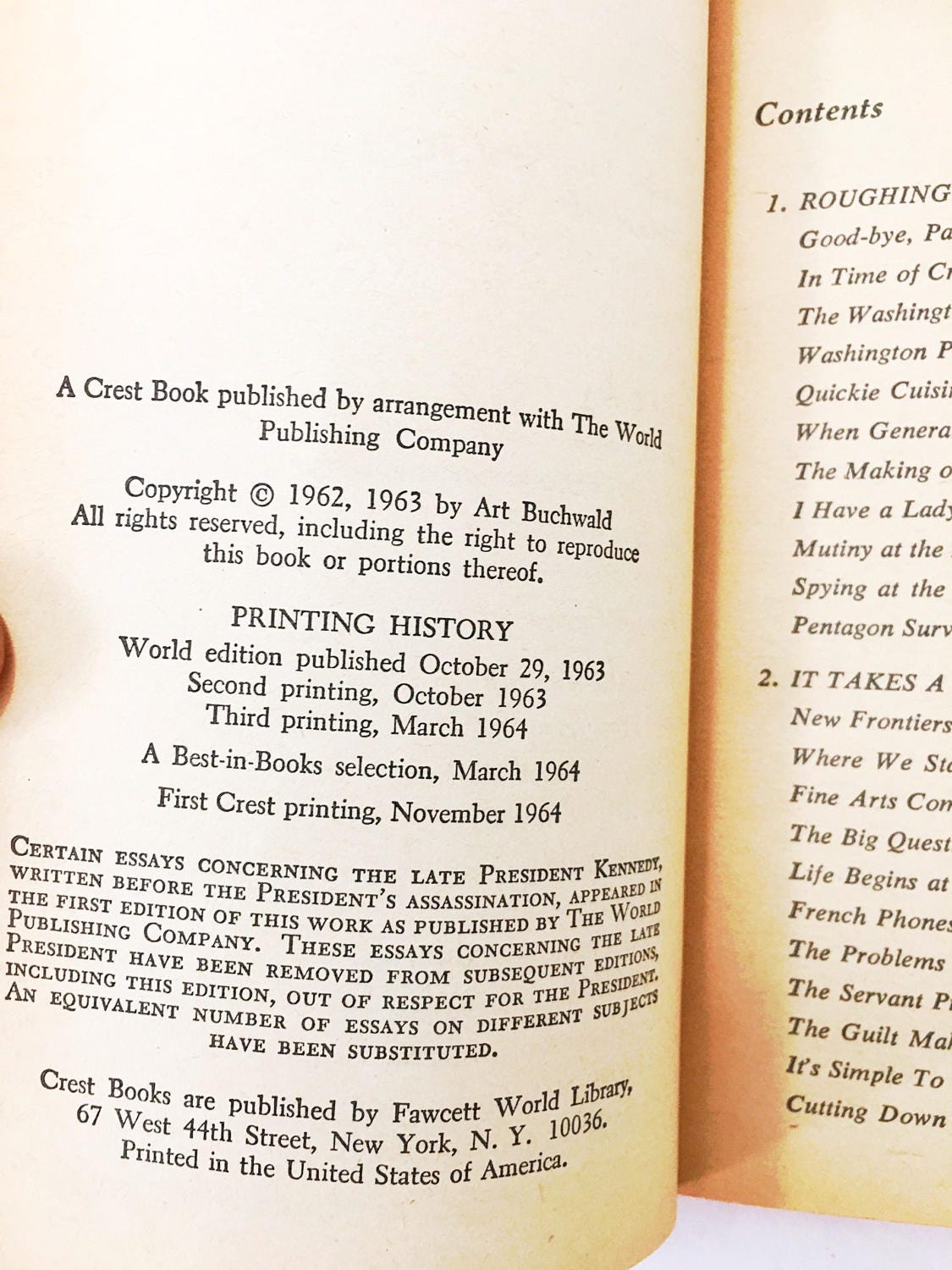 1963 Art Buchwald I Chose Capitol Punishment. Vintage paperback book American humorist. Satirical paperback book. Circa 1963.