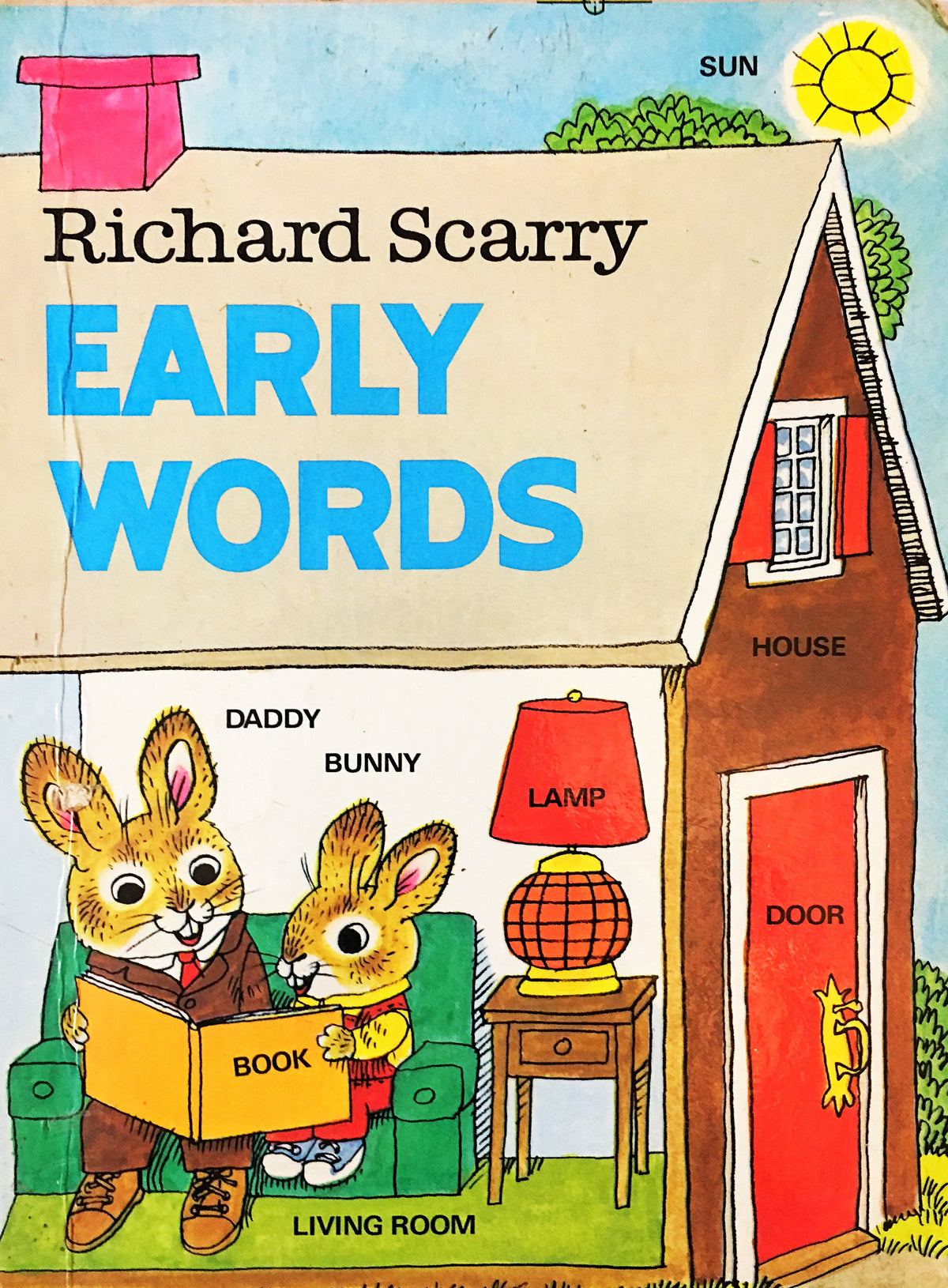 Richard Scarry's Early Words! Little Golden Book. Vintage Hardback Book circa 1976. Children's