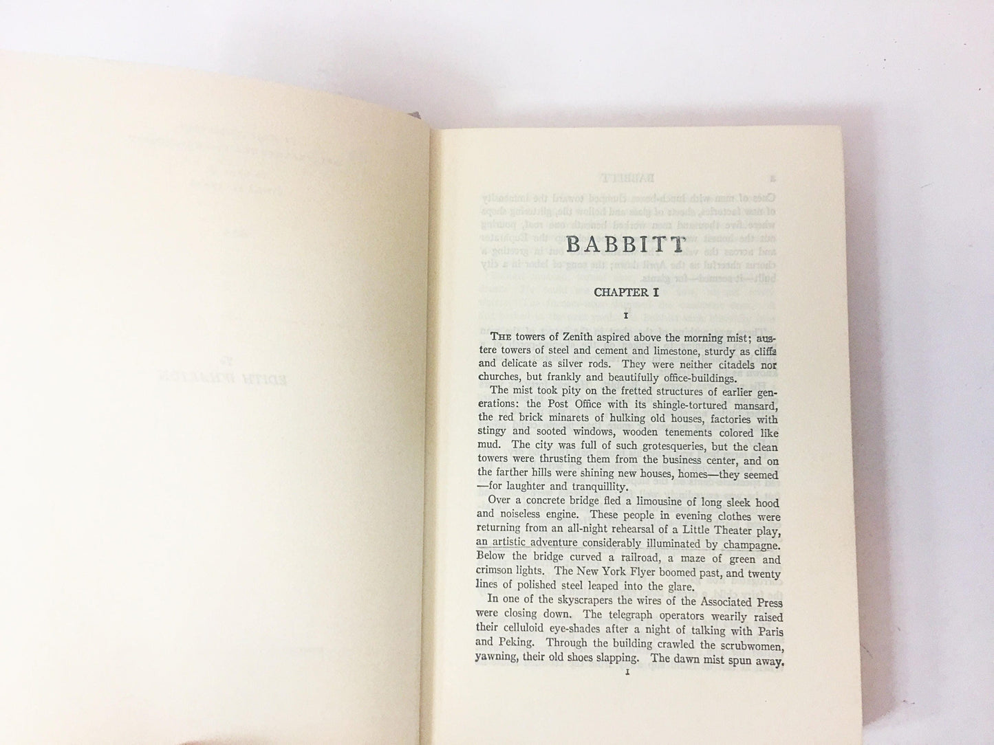 Babbitt vintage book by Sinclair Lewis circa 1950. Grey cloth Satirical novel about middle-class life and social pressure conformity.