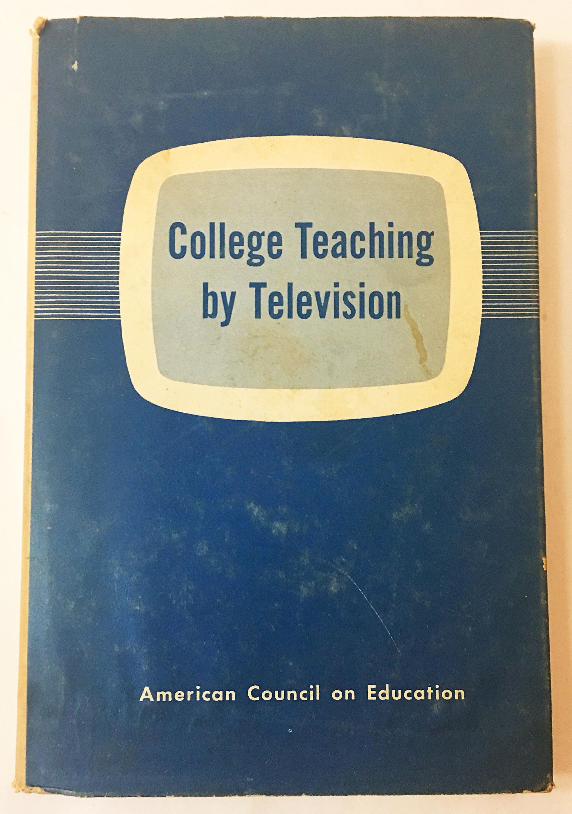 College Teaching By Television. FIRST EDITION vintage book circa 1958. John Adams. American Council on Education. Book lover gift