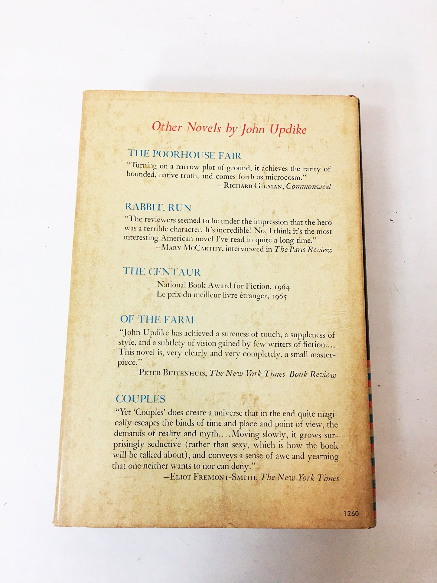 Rabbit Redux by John Updike. First Edition vintage book circa 1971. Spiritual quest of impulsive former athlete. Updike's Masterpiece. Gift