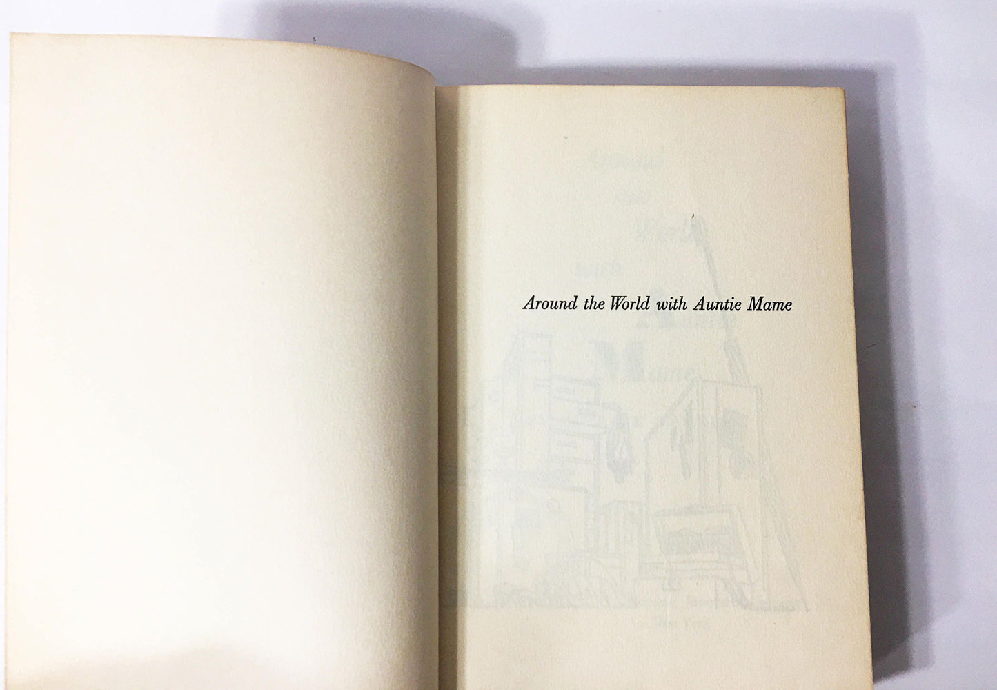 Around the World with Auntie Mame. FIRST EDITION book circa 1958. Irreverent Escapade. Patrick Dennis. Vintage book. Rosalind Russell