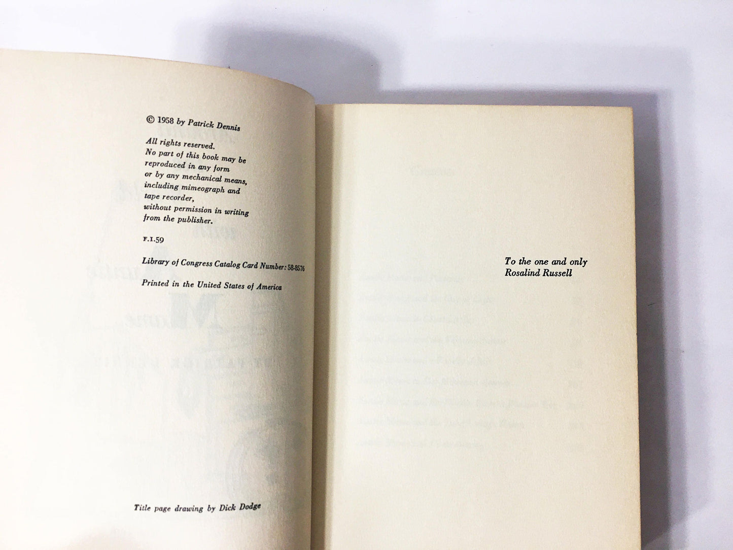 Around the World with Auntie Mame. FIRST EDITION book circa 1958. Irreverent Escapade. Patrick Dennis. Vintage book. Rosalind Russell