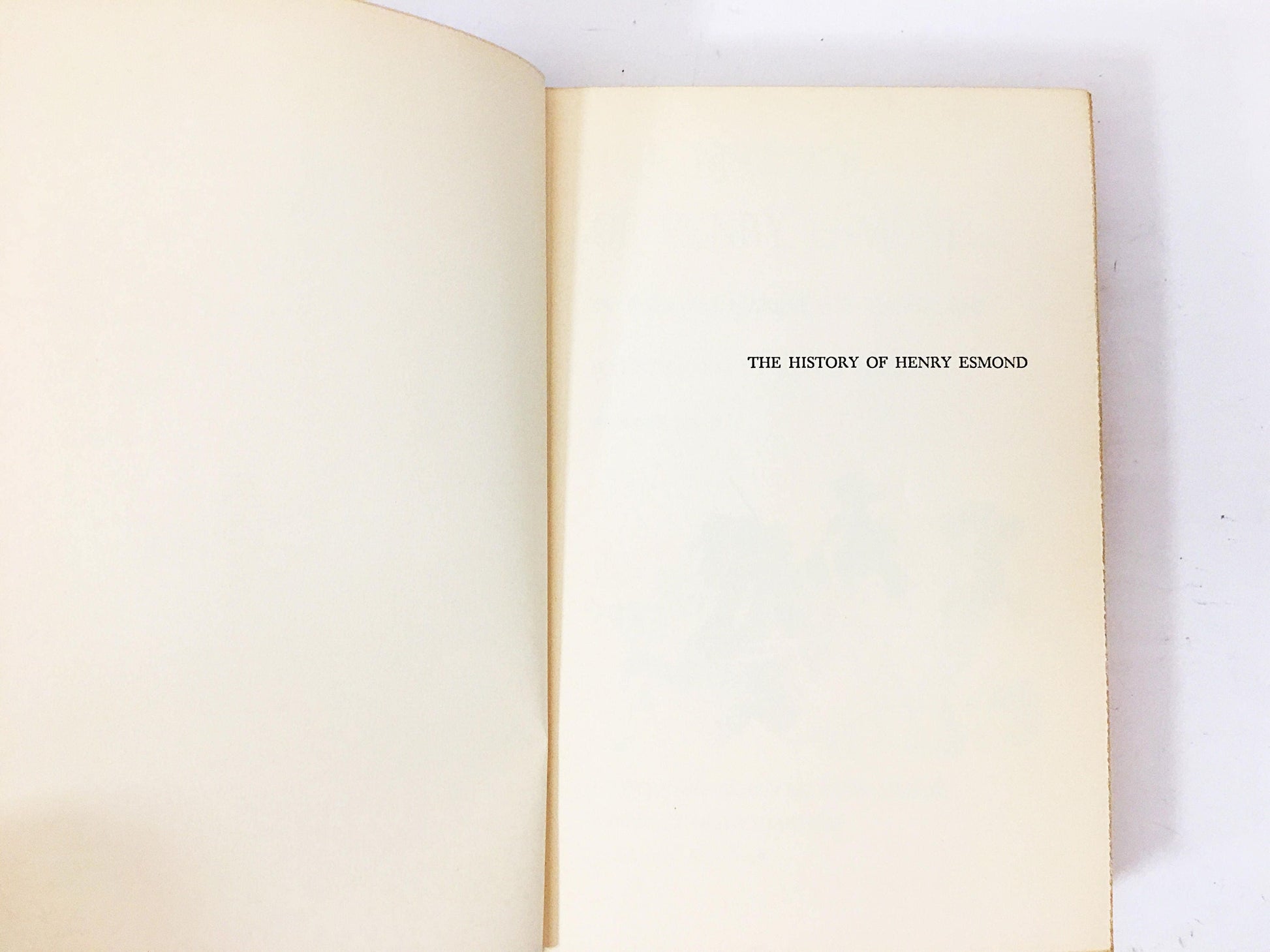 Thackeray Masterpiece History of Henry Esmond. Beautiful vintage book about a young man making his way in the corrupt world. Home decor gift