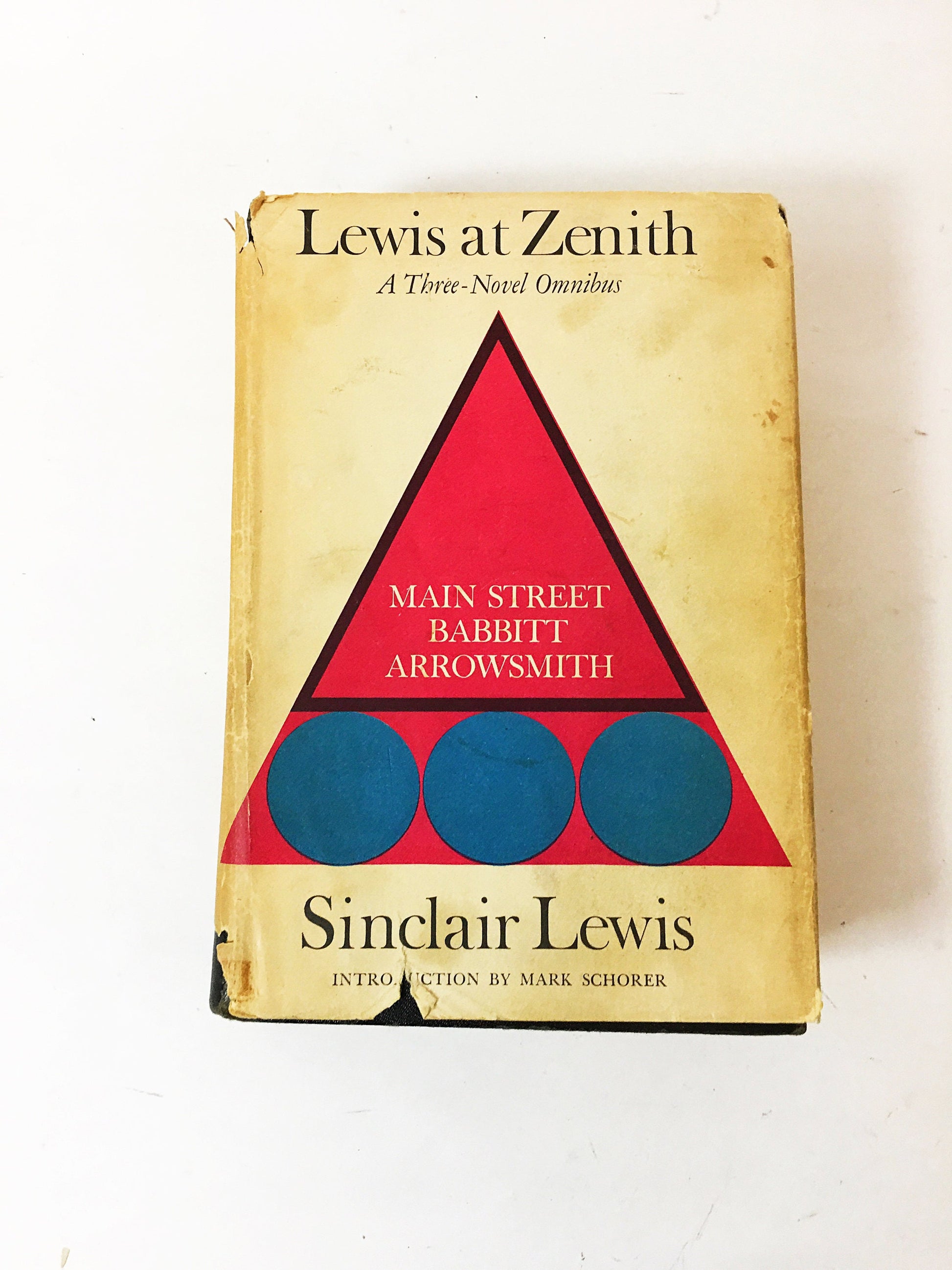 1961 Lewis at Zenith by Sinclair Lewis includes Main Street, Babbitt and Arrowsmith Vintage book gift.