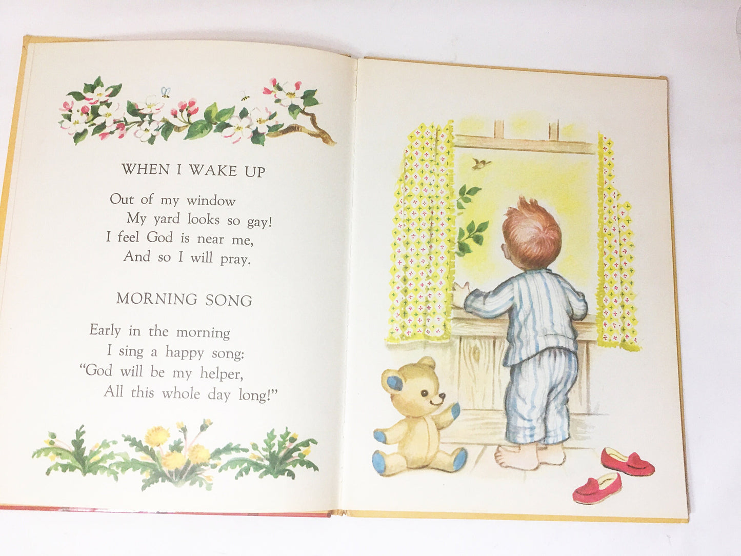 Prayers and Graces for a Small Child vintage Big Golden Book with Whimsical Illustrations circa 1959 Christian VG Condition