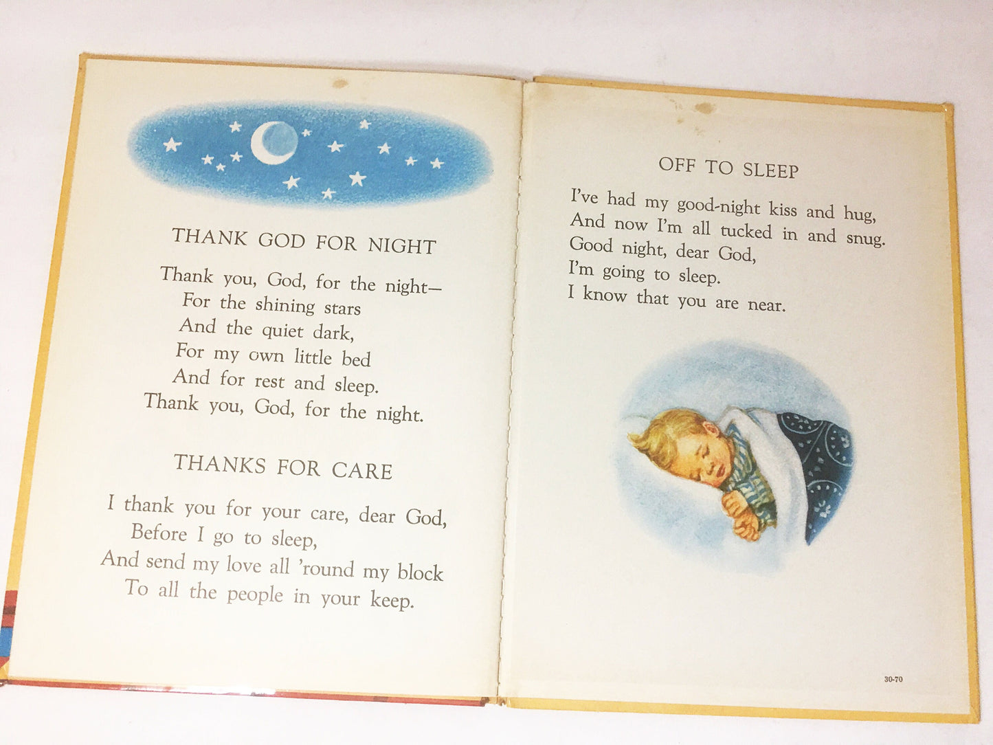 Prayers and Graces for a Small Child vintage Big Golden Book with Whimsical Illustrations circa 1959 Christian VG Condition