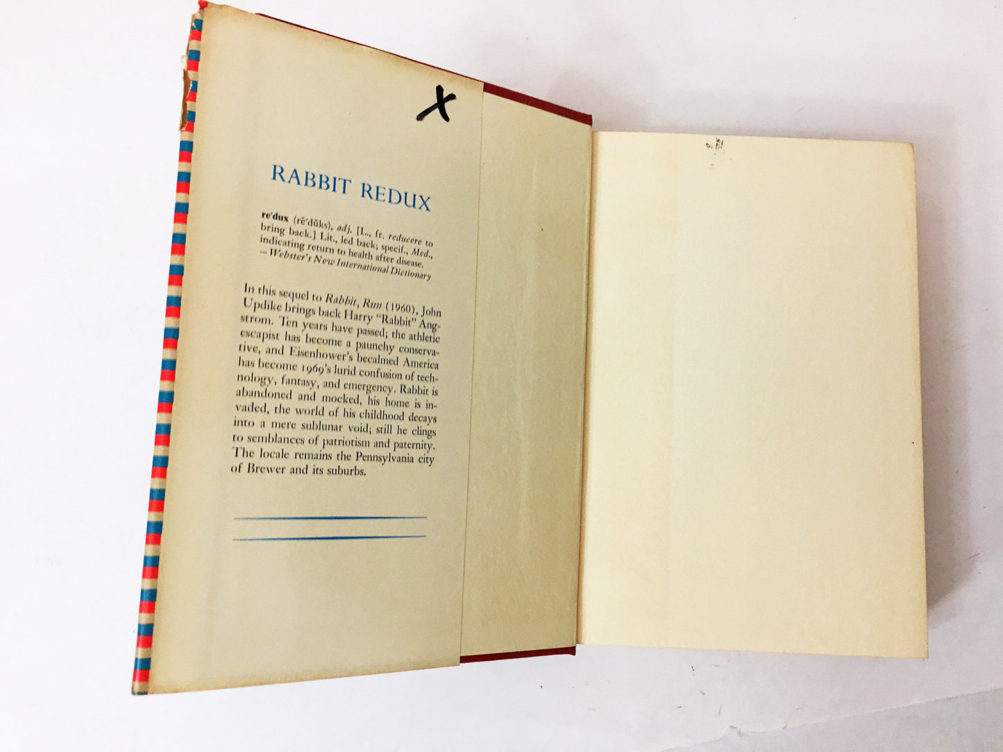 Rabbit Redux by John Updike. First Edition vintage book circa 1971. Spiritual quest of impulsive former athlete. Updike's Masterpiece. Gift