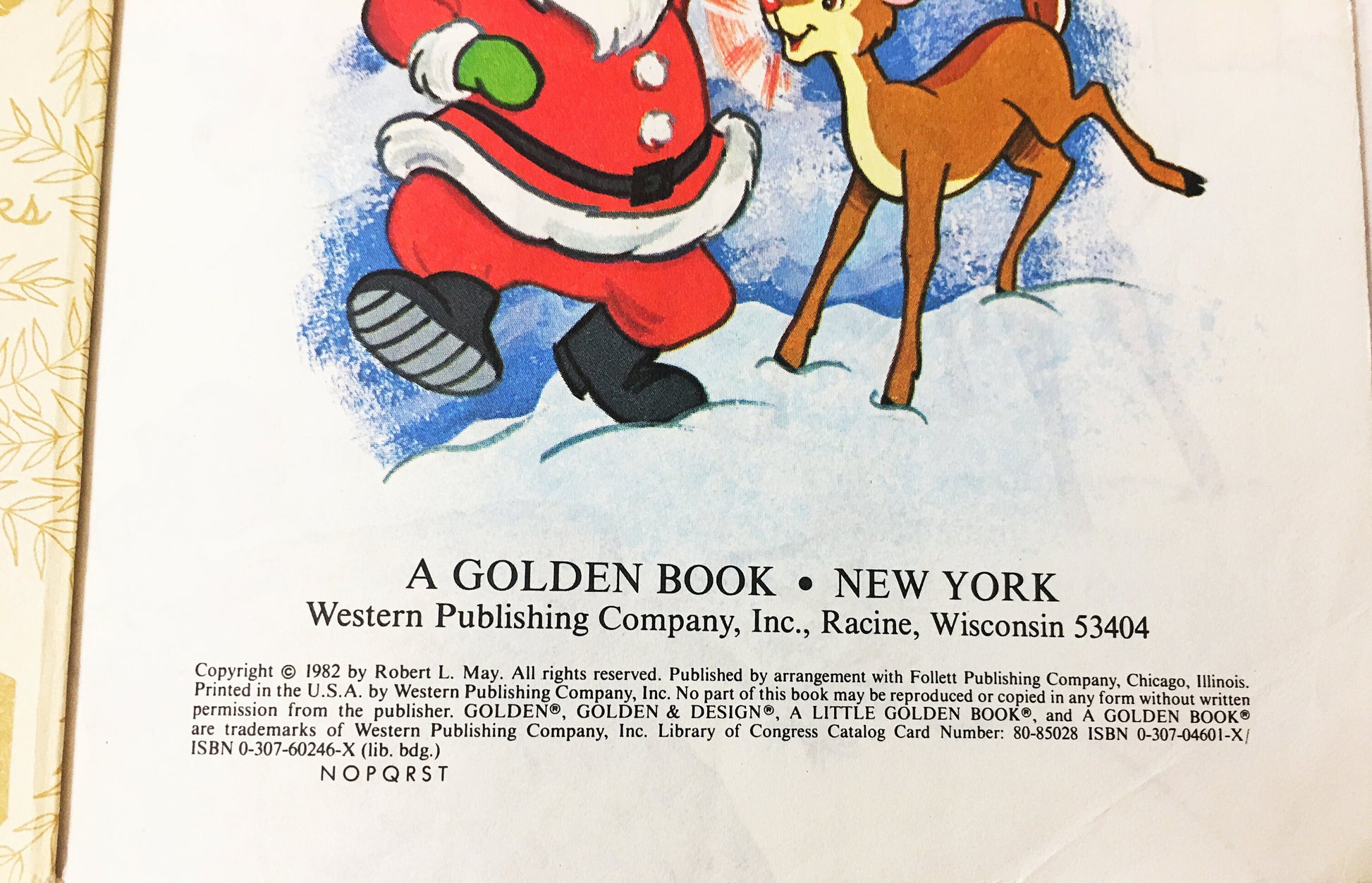 Rudolph the Red-Nosed Reindeer Shines Again vintage Little Golden Book circa 1982. Children's stocking stuffer Santa Frosty. Darrell Baker