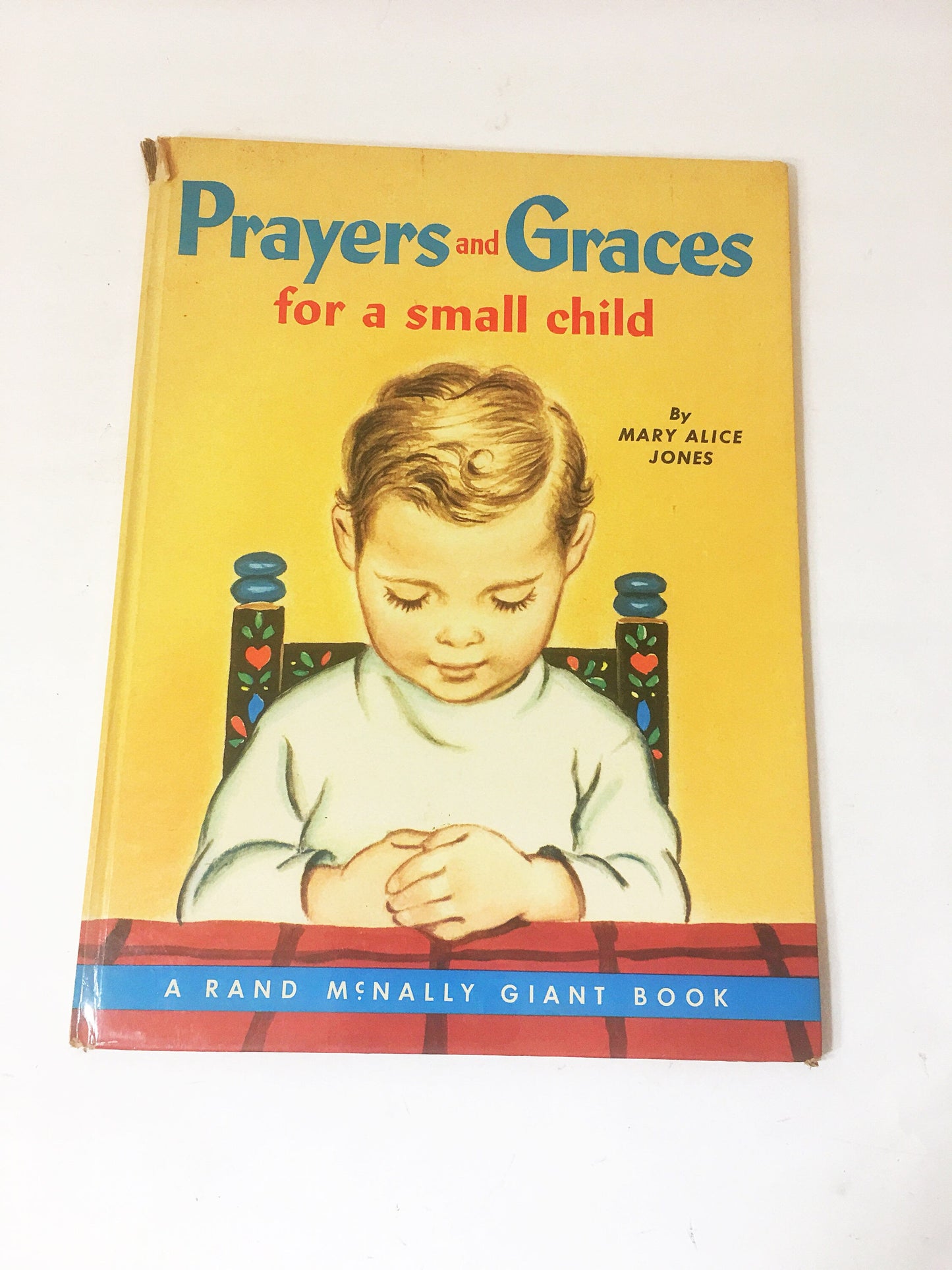 Prayers and Graces for a Small Child vintage Big Golden Book with Whimsical Illustrations circa 1959 Christian VG Condition