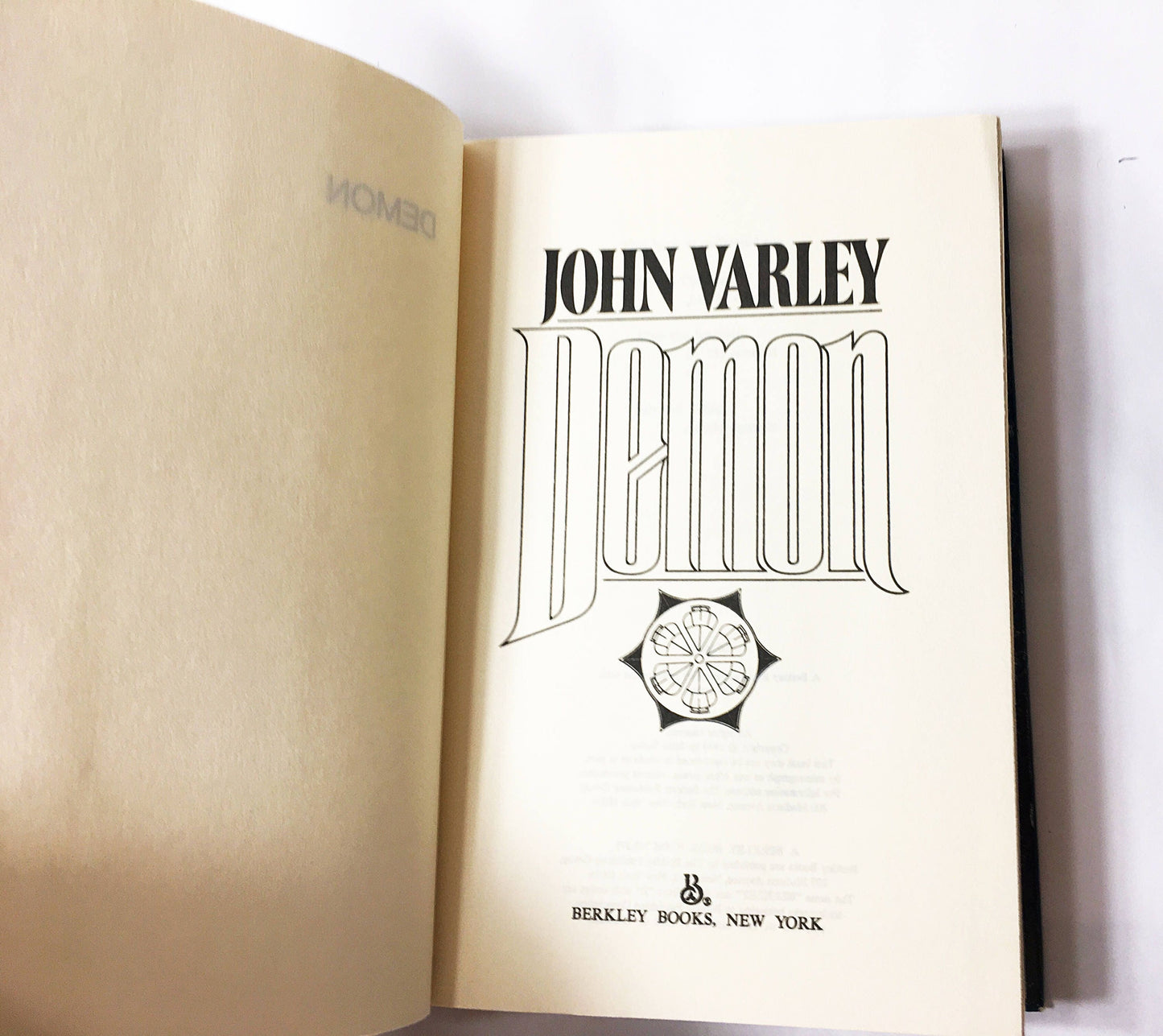 Demon the Gaea Trilogy Vintage book by John Varley about an Alien who has trapped humans in her mind. Scifi bookshelf decor Marilyn Monroe