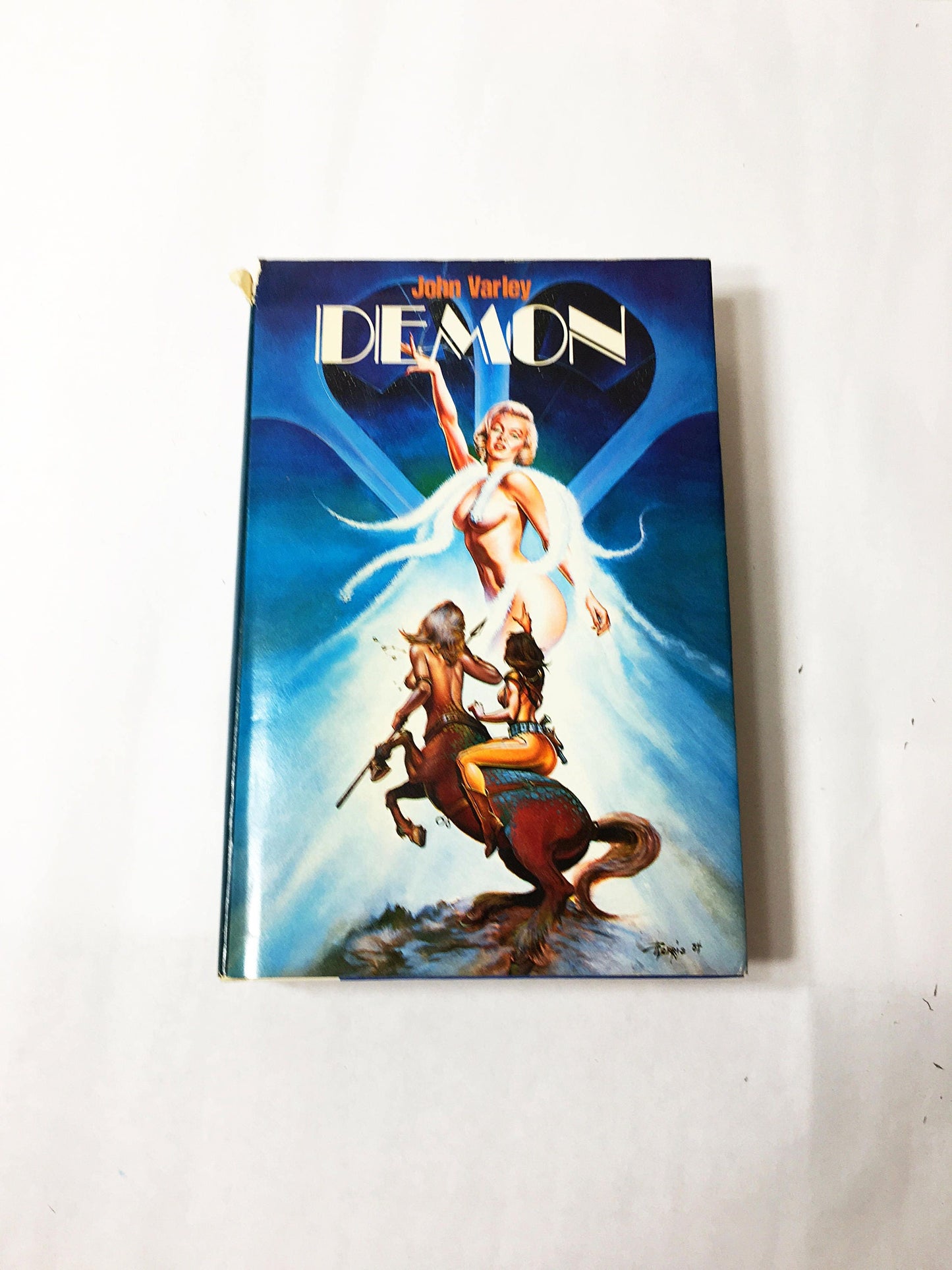 Demon the Gaea Trilogy Vintage book by John Varley about an Alien who has trapped humans in her mind. Scifi bookshelf decor Marilyn Monroe