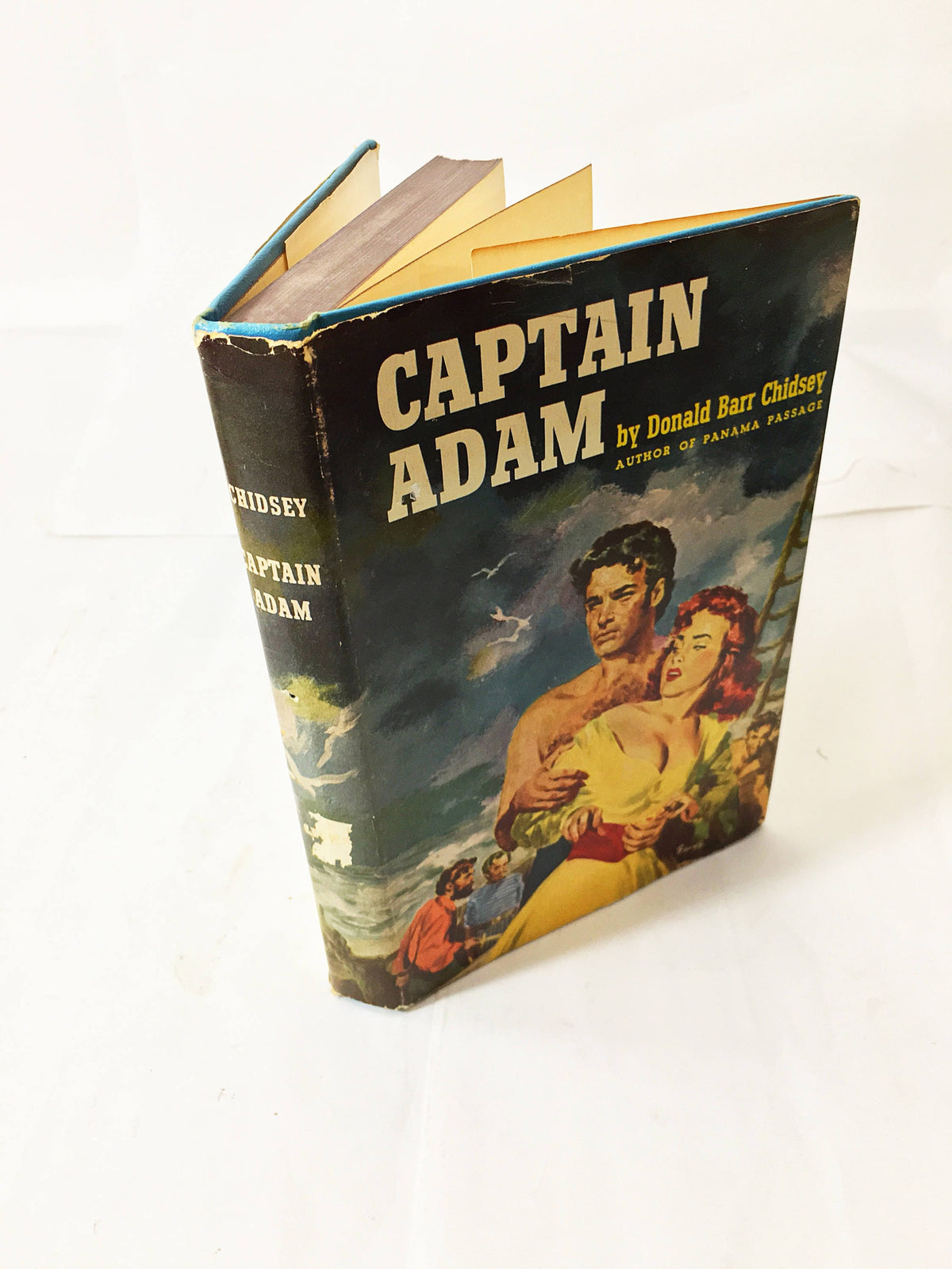 Captain Adam Vintage FIRST EDITION book about love and independence Pulp fiction by Donald Barr Chidsey circa 1953. Home bookshelf decor