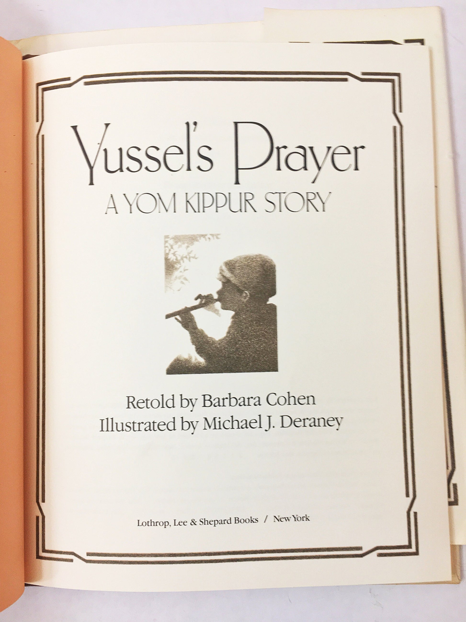 Yussel's Prayer Yom Kippur Story Vintage book circa 1981 by Barbara Cohen. Jewish High Holy Day literature. Rabbinic tale of an orphan