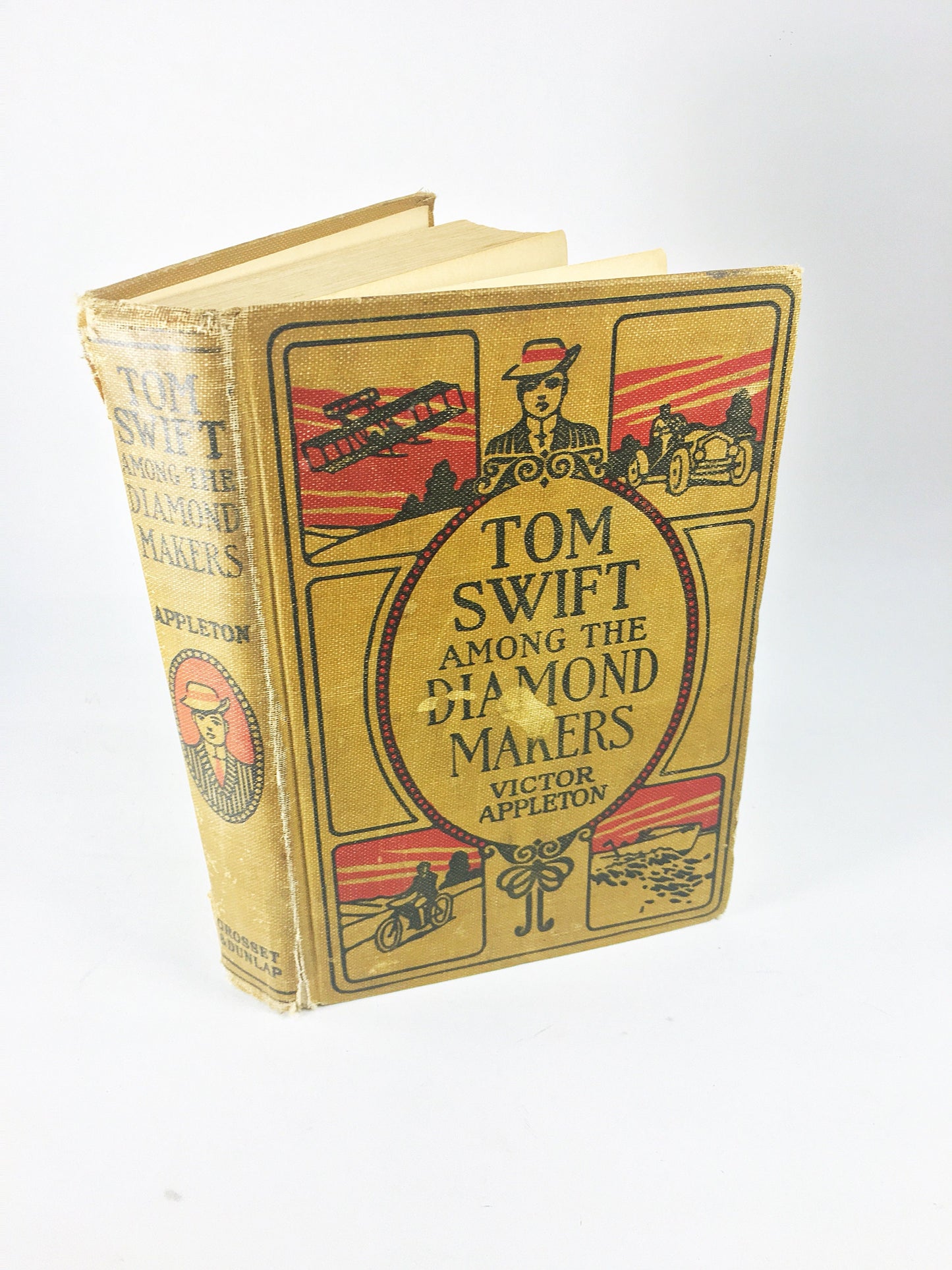 1941 Tom Swift Among the Diamond Makers, or, The Secret of Phantom Mountain (Series Book 7). Vintage book by Appleton. Grosset & Dunlap