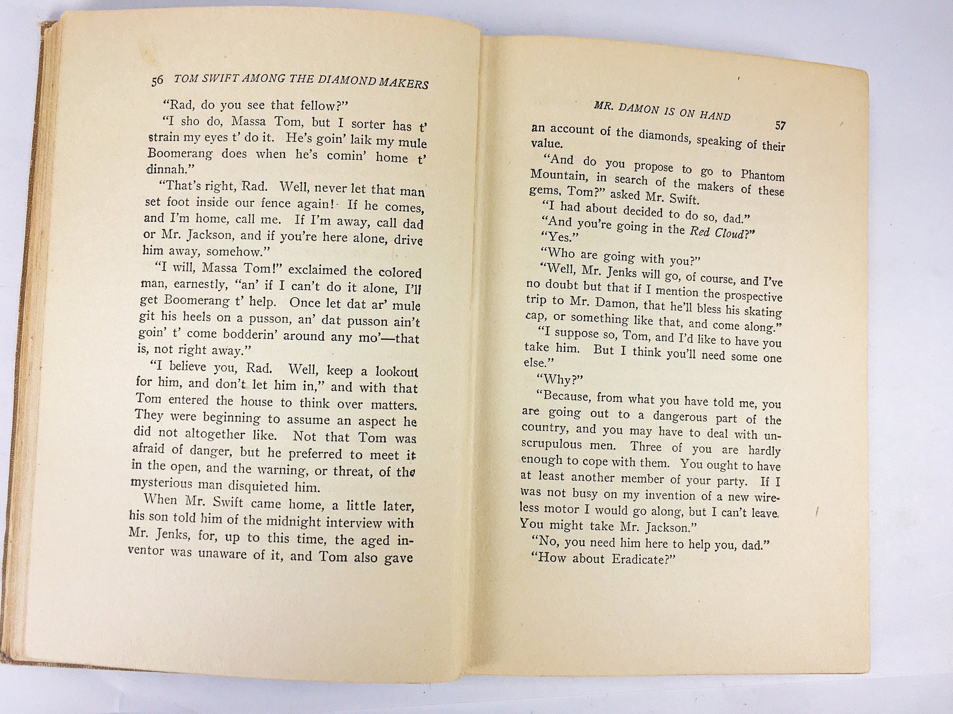 1941 Tom Swift Among the Diamond Makers, or, The Secret of Phantom Mountain (Series Book 7). Vintage book by Appleton. Grosset & Dunlap