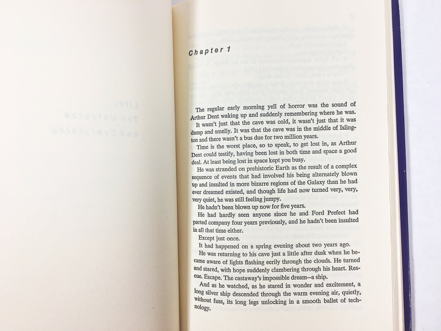 Life, the Universe and Everything. Hitchhiker's Guide to the Galaxy. Vintage Douglas Adams book circa 1982. EARLY PRINTING. Hardback BCE