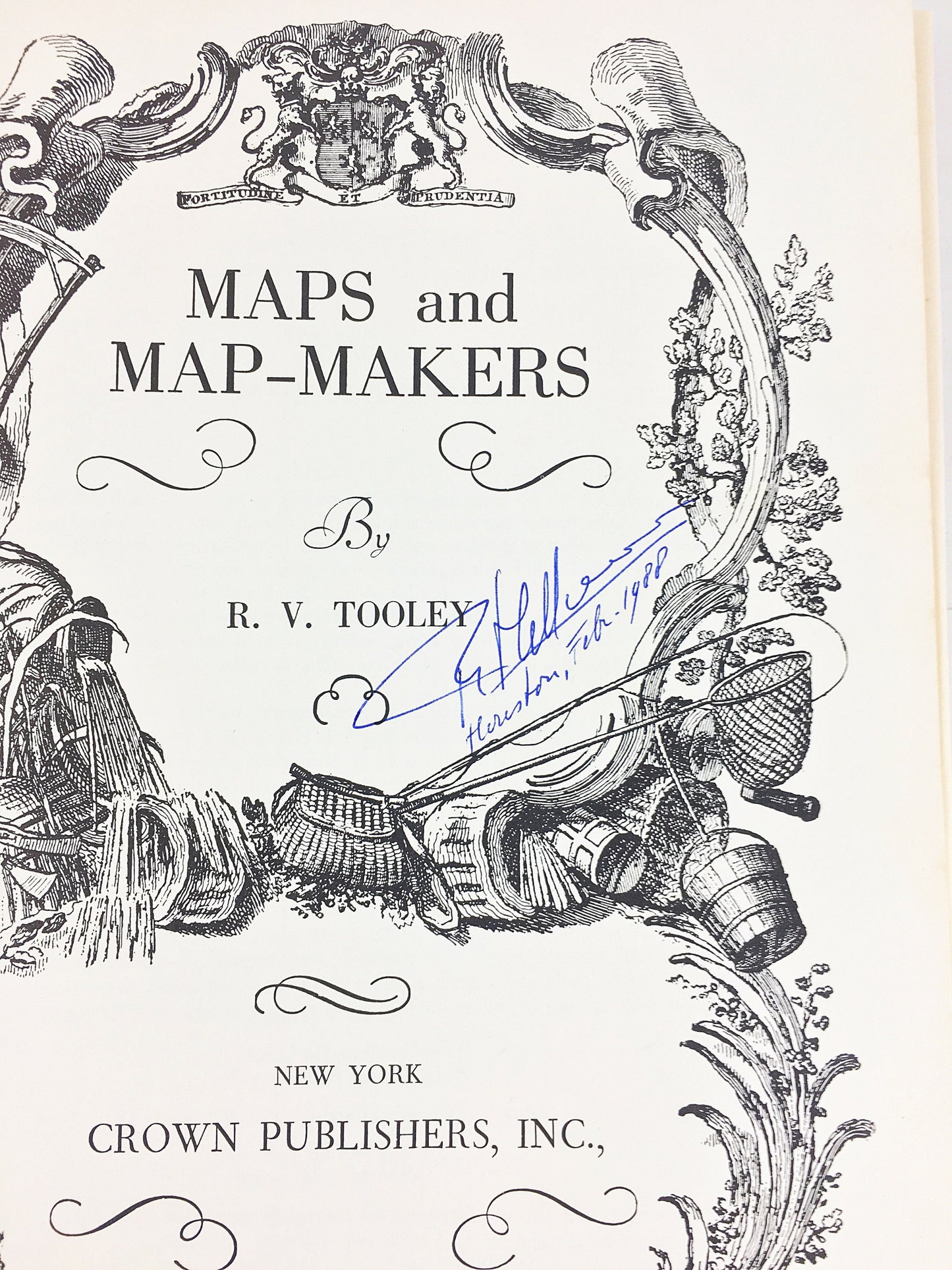 SIGNED Maps and Map-Makers by RV Tooley. Magnificently illustrated study of map-makers and their work. 104 black & white and color plates