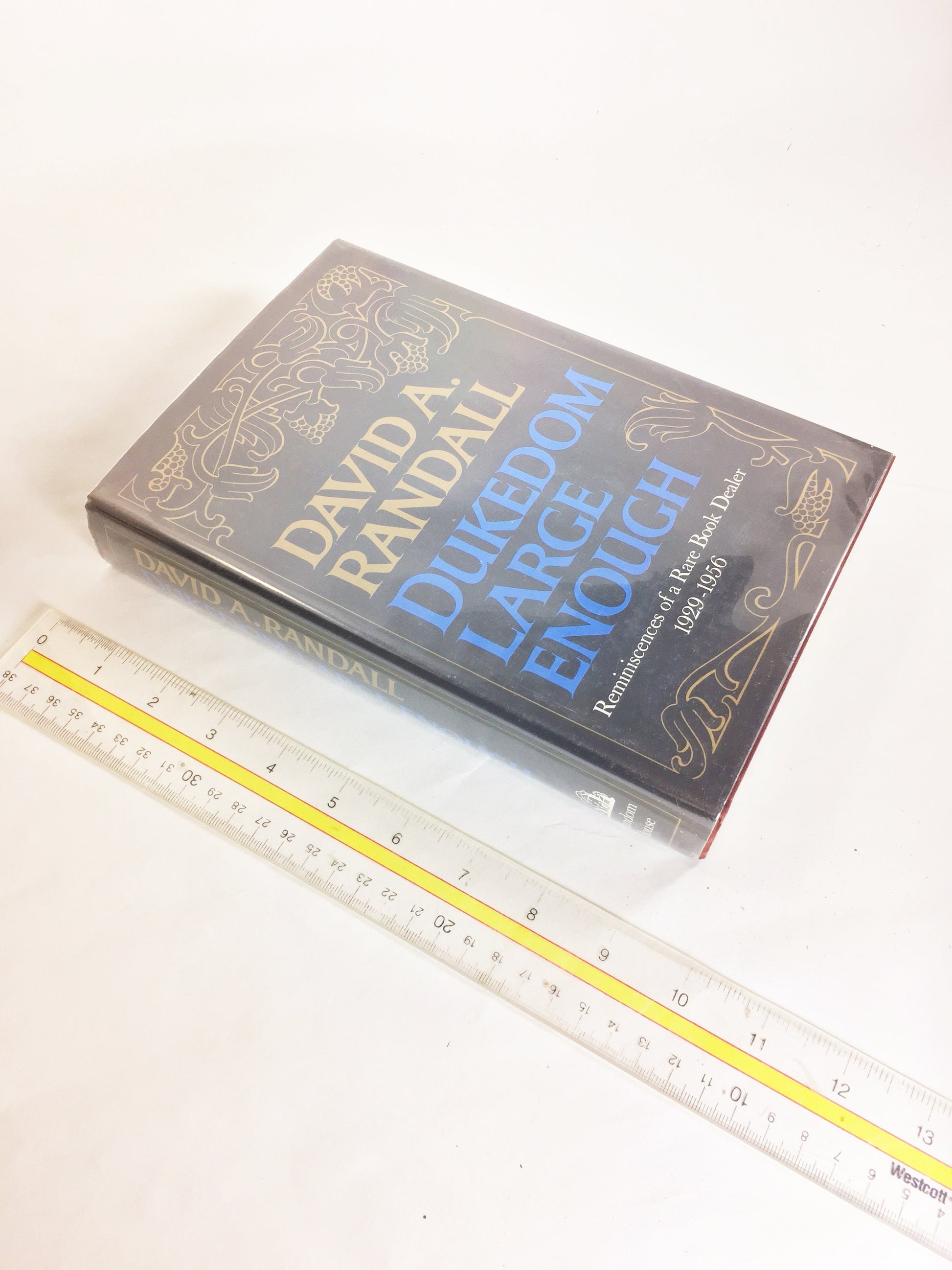 1961 Dukedom Large Enough Reminiscences of a Rare Book Dealer FIRST EDITION vintage book by David Randall. Perfect Book Collector gift.