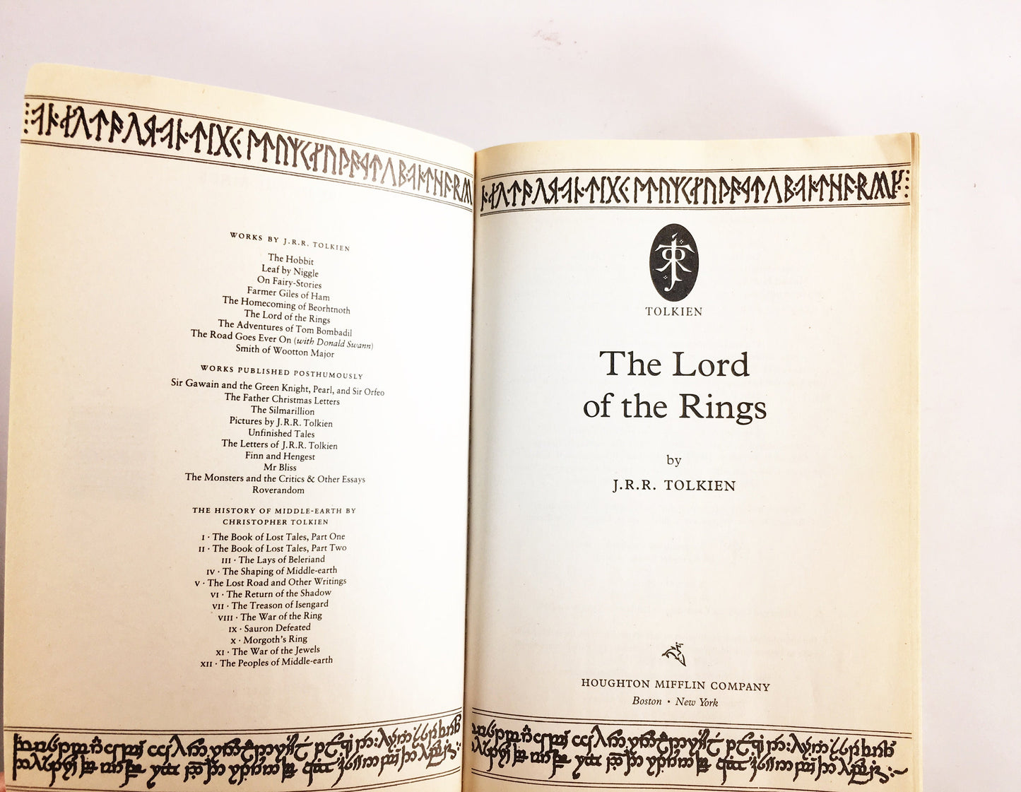 Lord of the Rings by JRR Tolkien. Vintage book containing the entire trilogy! Hobbit, Towers Fellowship King