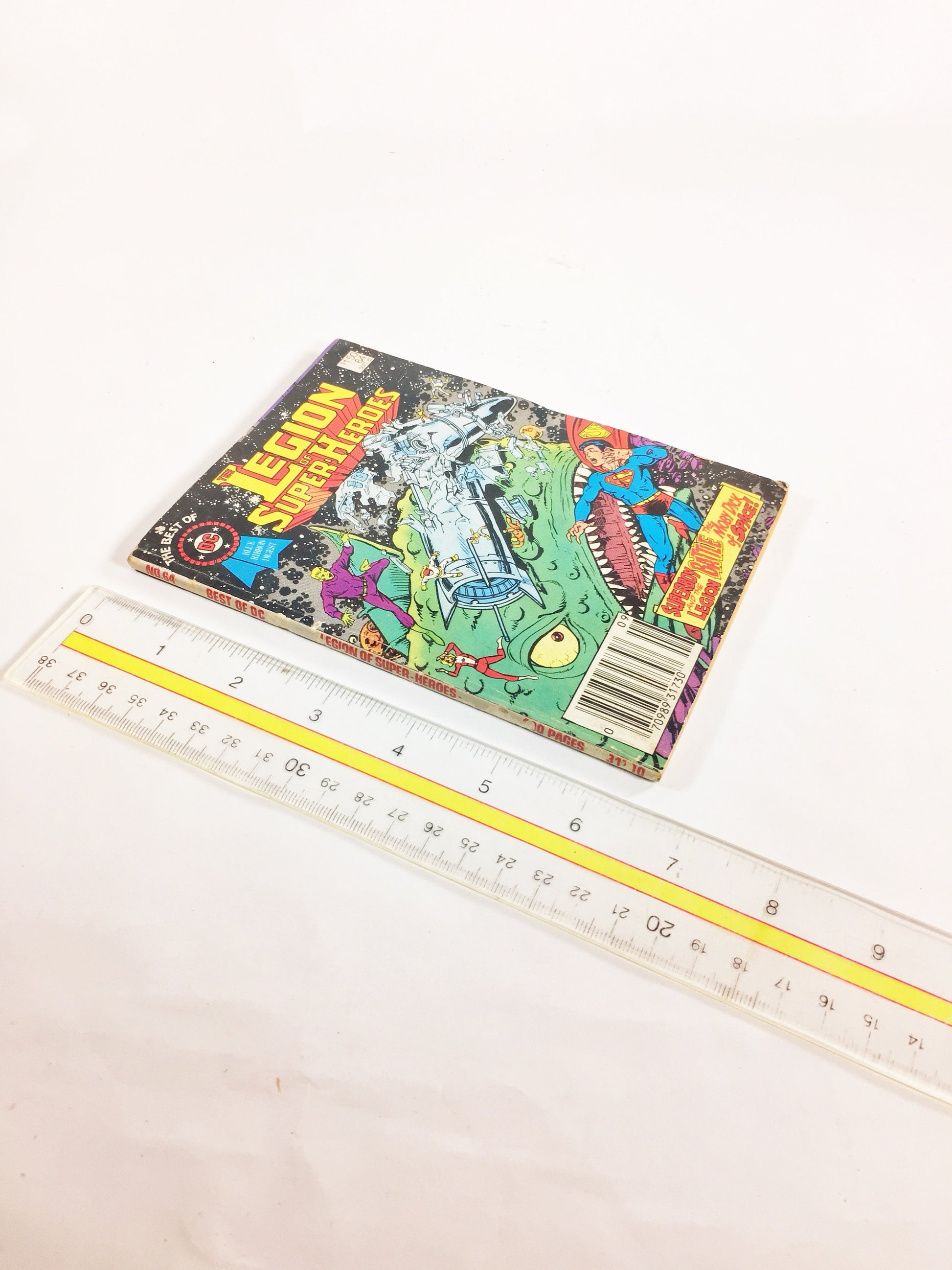 DC Blue Ribbon Digest Legion Of Super-Heroes #64 featuring Superboy, the Moby Dick of Space! Vintage comic book circa 1985 GenX