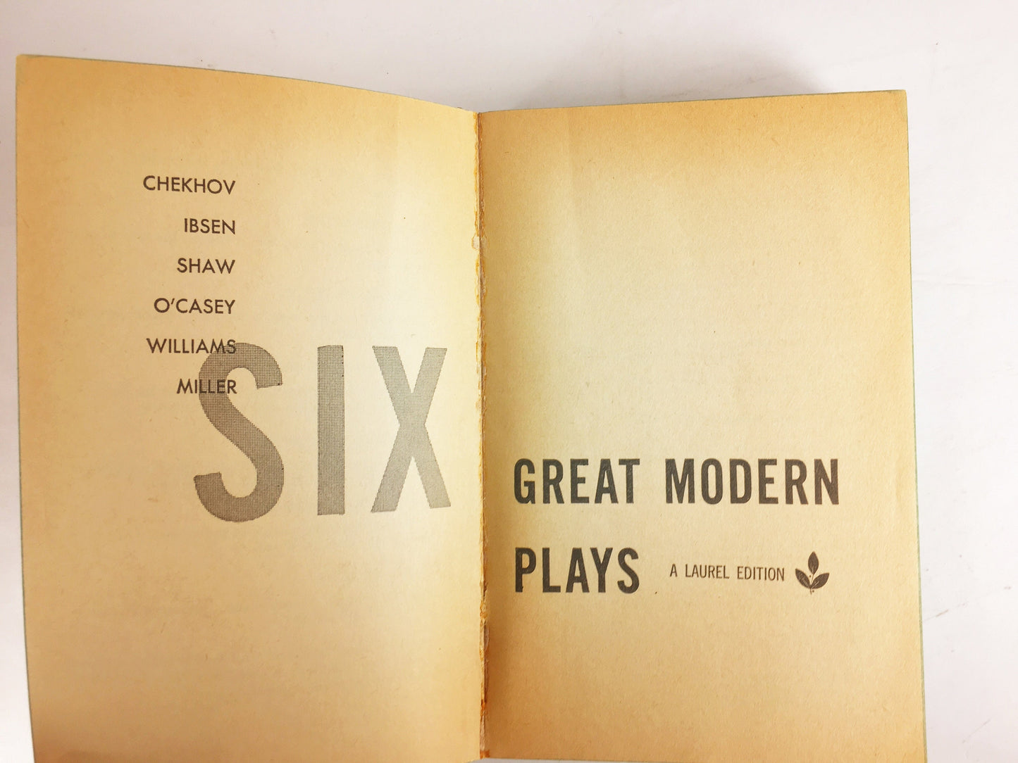 Dramatic plays by Ibsen, Chekov, Shaw, O'Casey, Williams and Miller. Vintage Paperback book circa 1960. Fantastic theatre gift for actors!