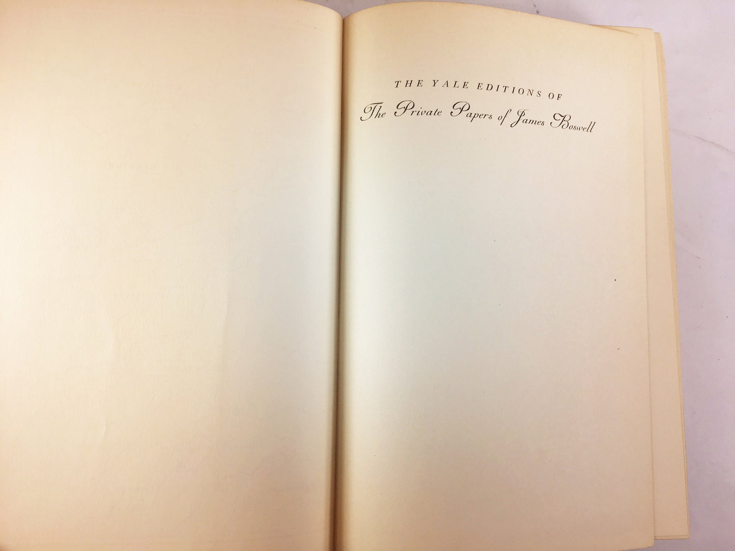 Boswell in Holland-1763-1764, Including the Correspondence With Belle De Zuylen. FIRST EDITION vintage book. Yale Edition circa 1952